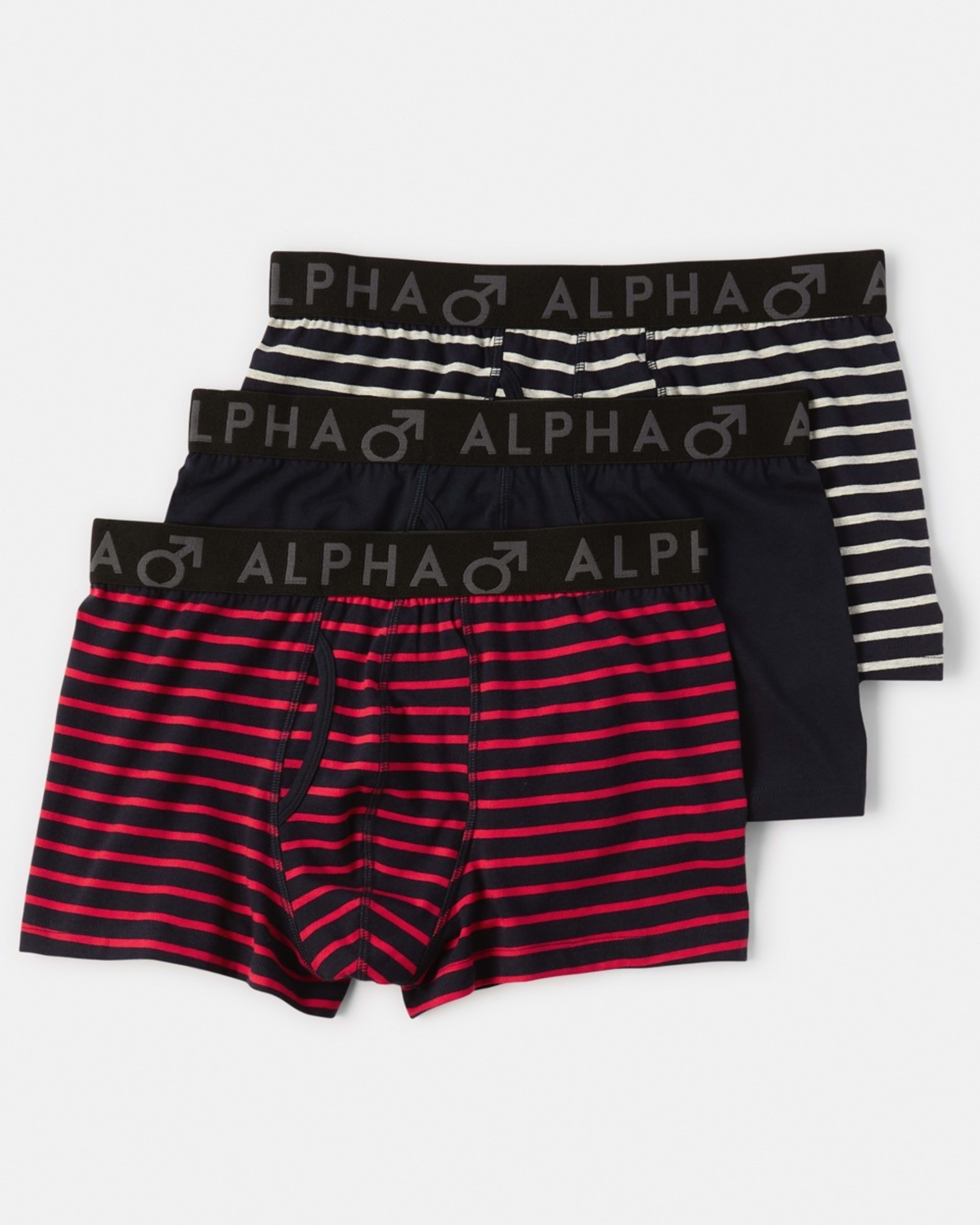 1 3 Pack Fly Front Stripe Trunks PREP STRIPE, 1 of 8