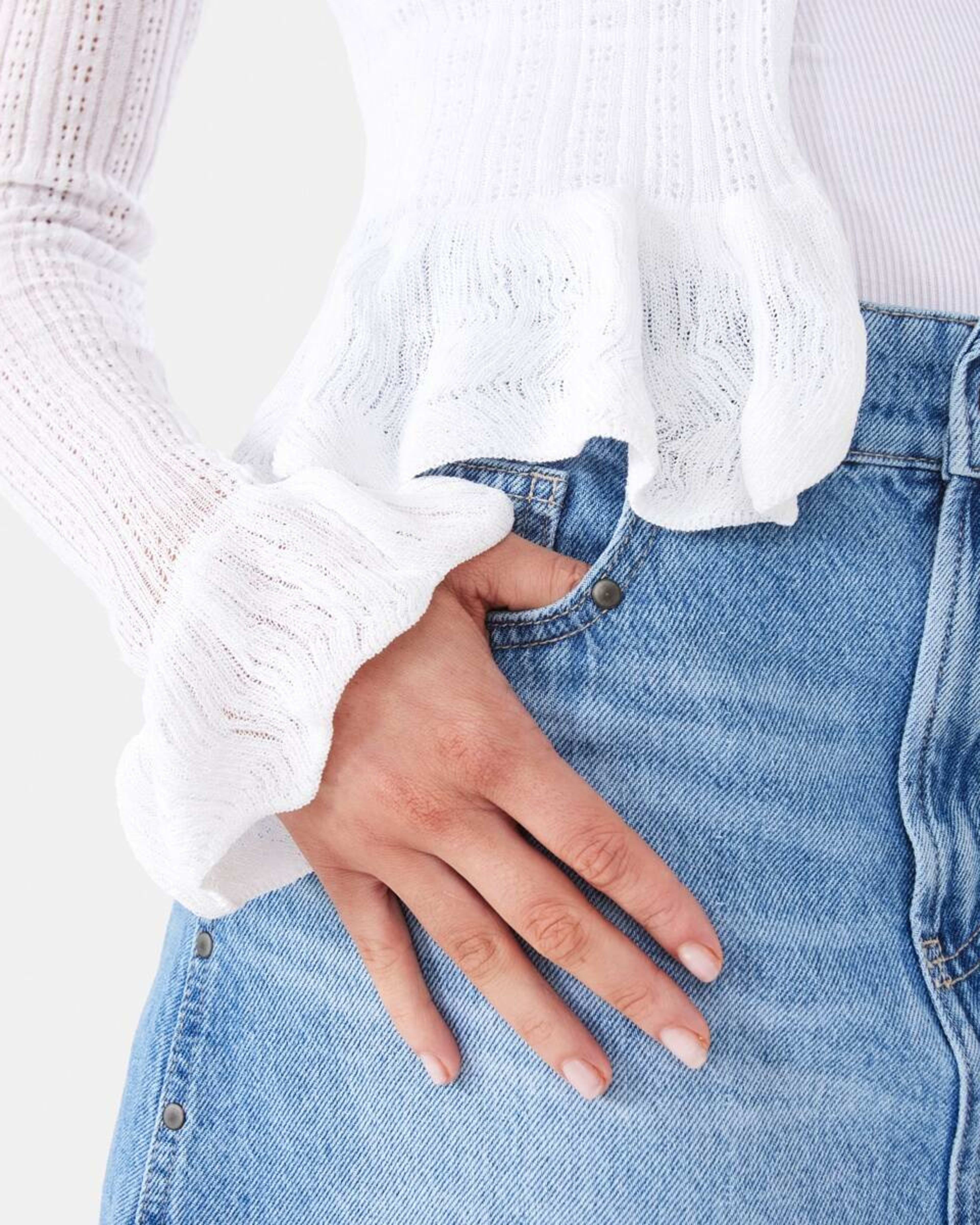 7 Long Sleeve Frill Cardigan Snw White, 7 of 9