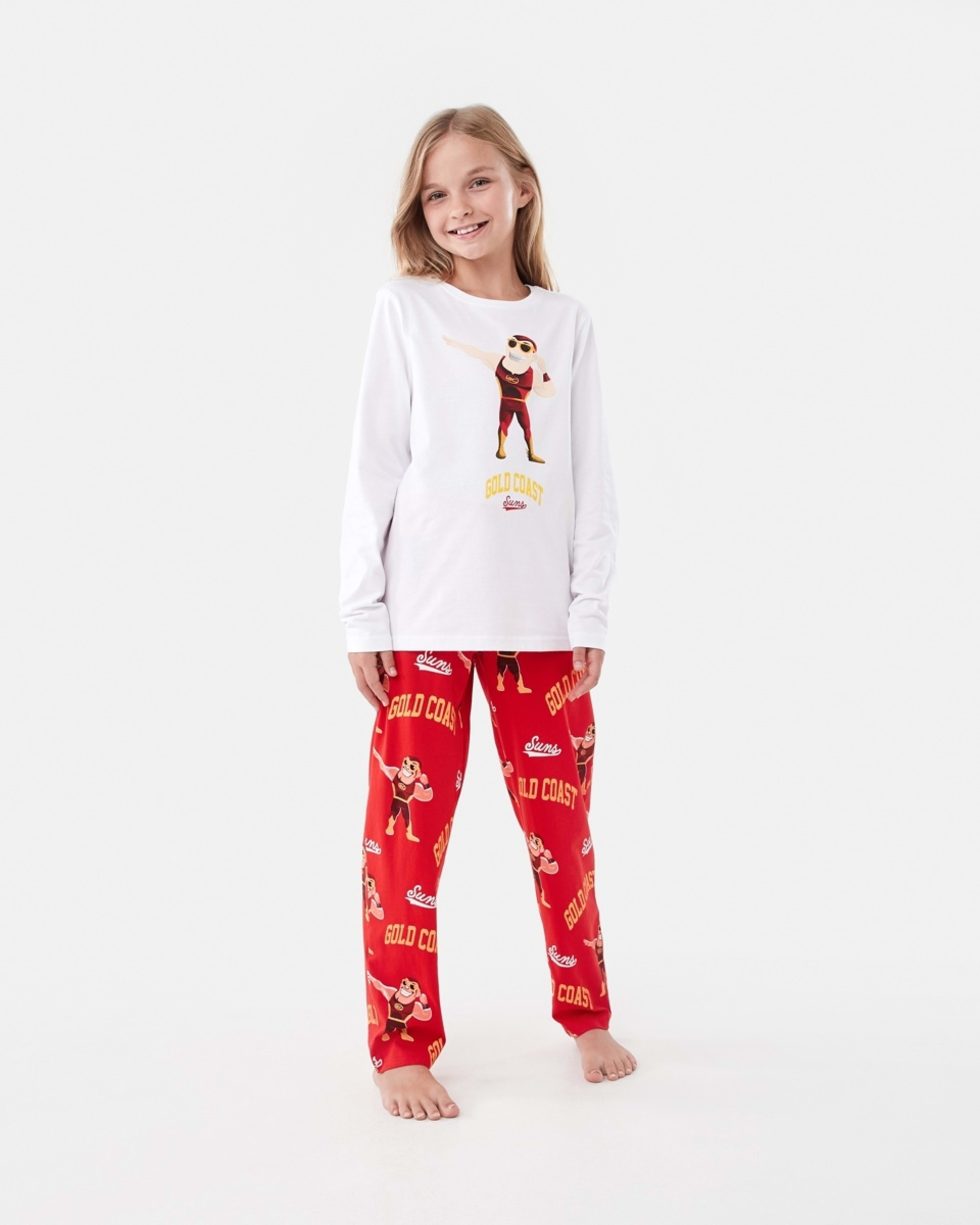 1 Official AFL Kids Pyjama Set Gc Suns, 1 of 9