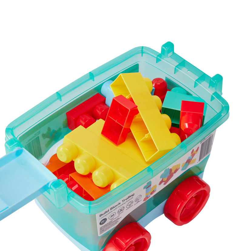 30 Piece Build Block Trolley Kmart