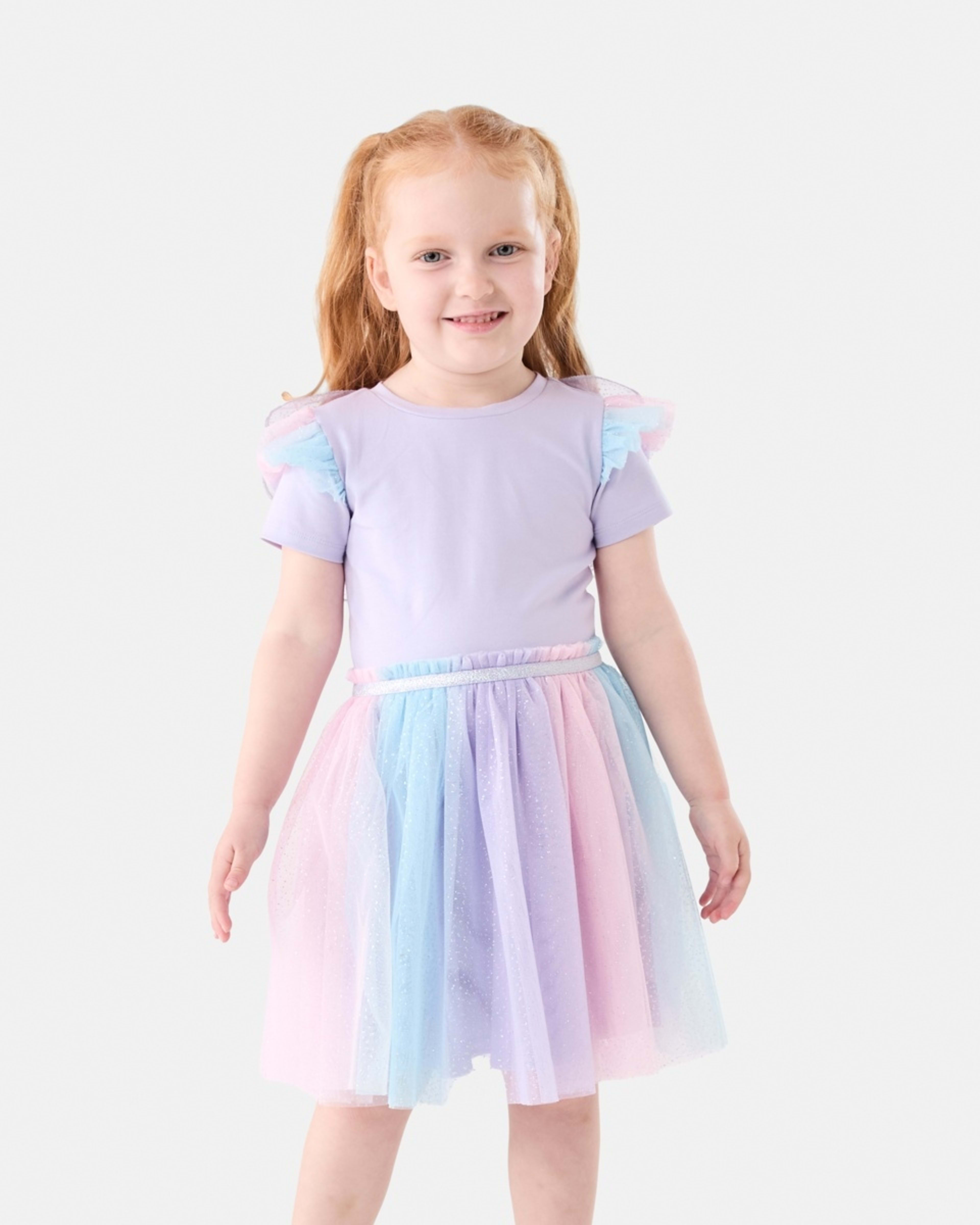 1 Frill Wing Tutu Dress PASTEL LILAC, 1 of 9