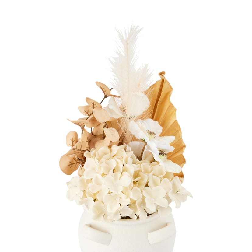 Artificial Golden Hour Flowers in Vase Kmart