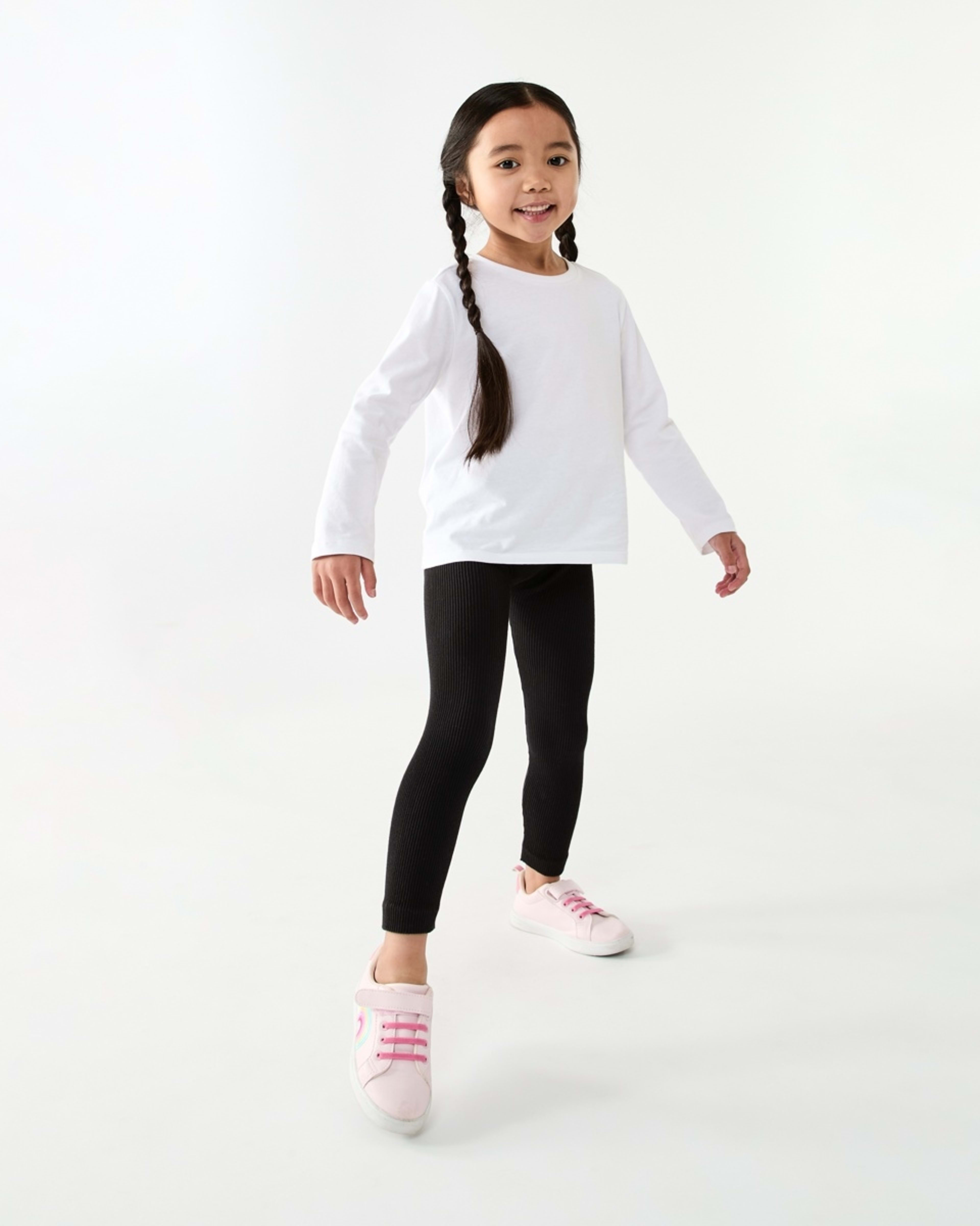 4 Rib Leggings Black, 4 of 7