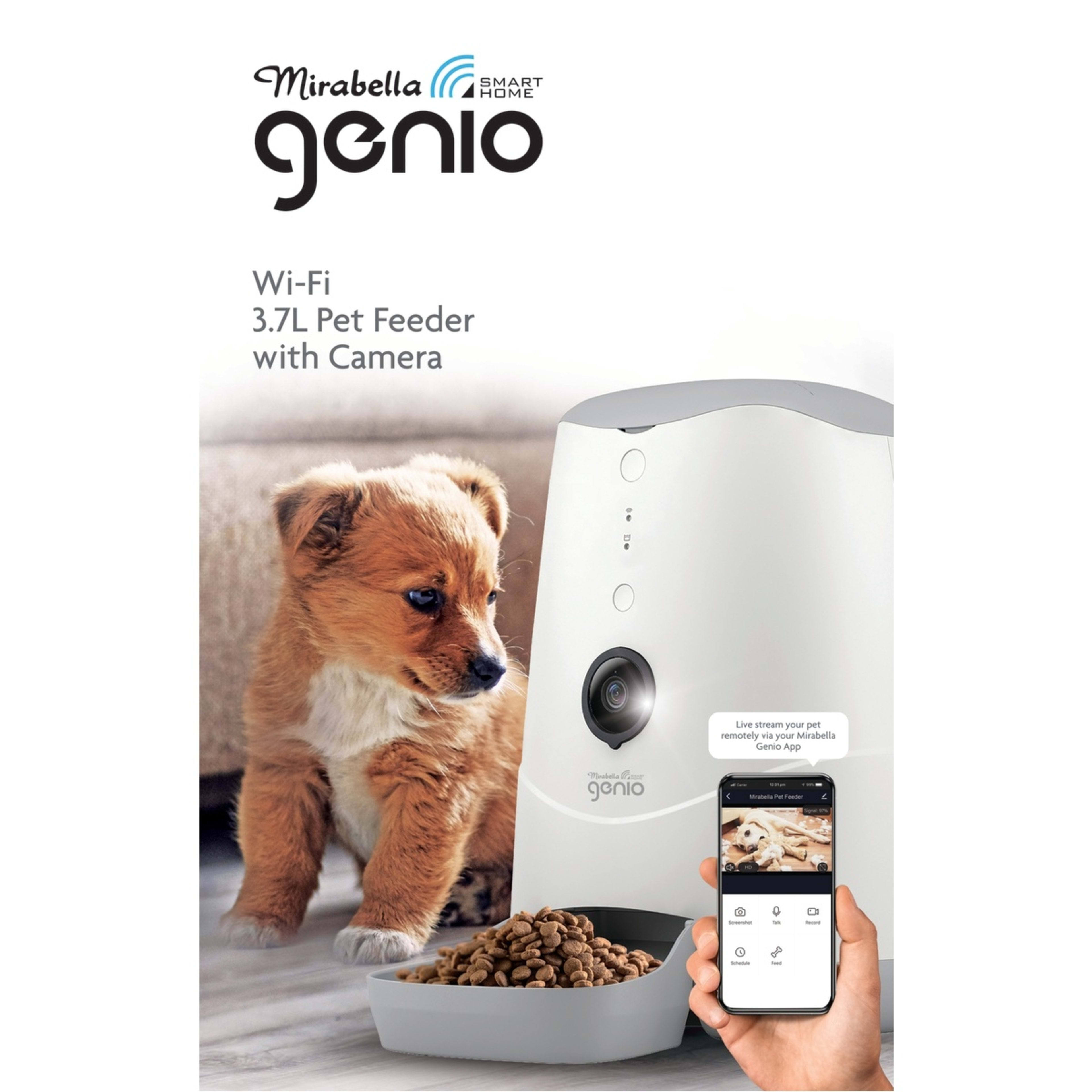 Mirabella Genio Smart Pet Feeder WiFi Camera Kmart