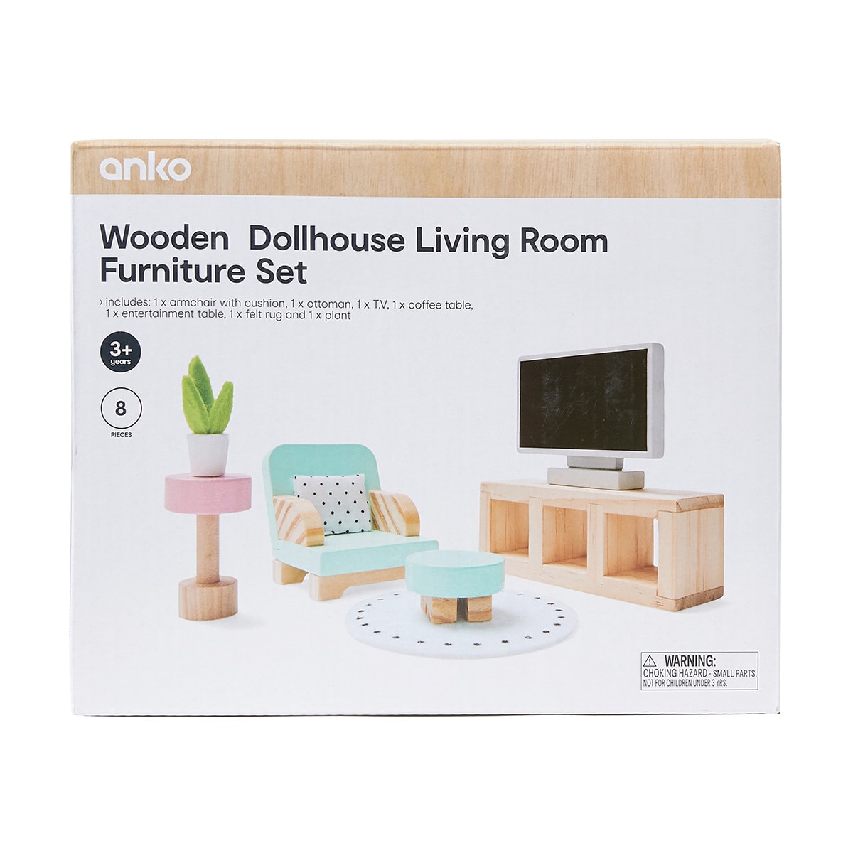 Wooden Doll House Living Room Furniture Set Kmart
