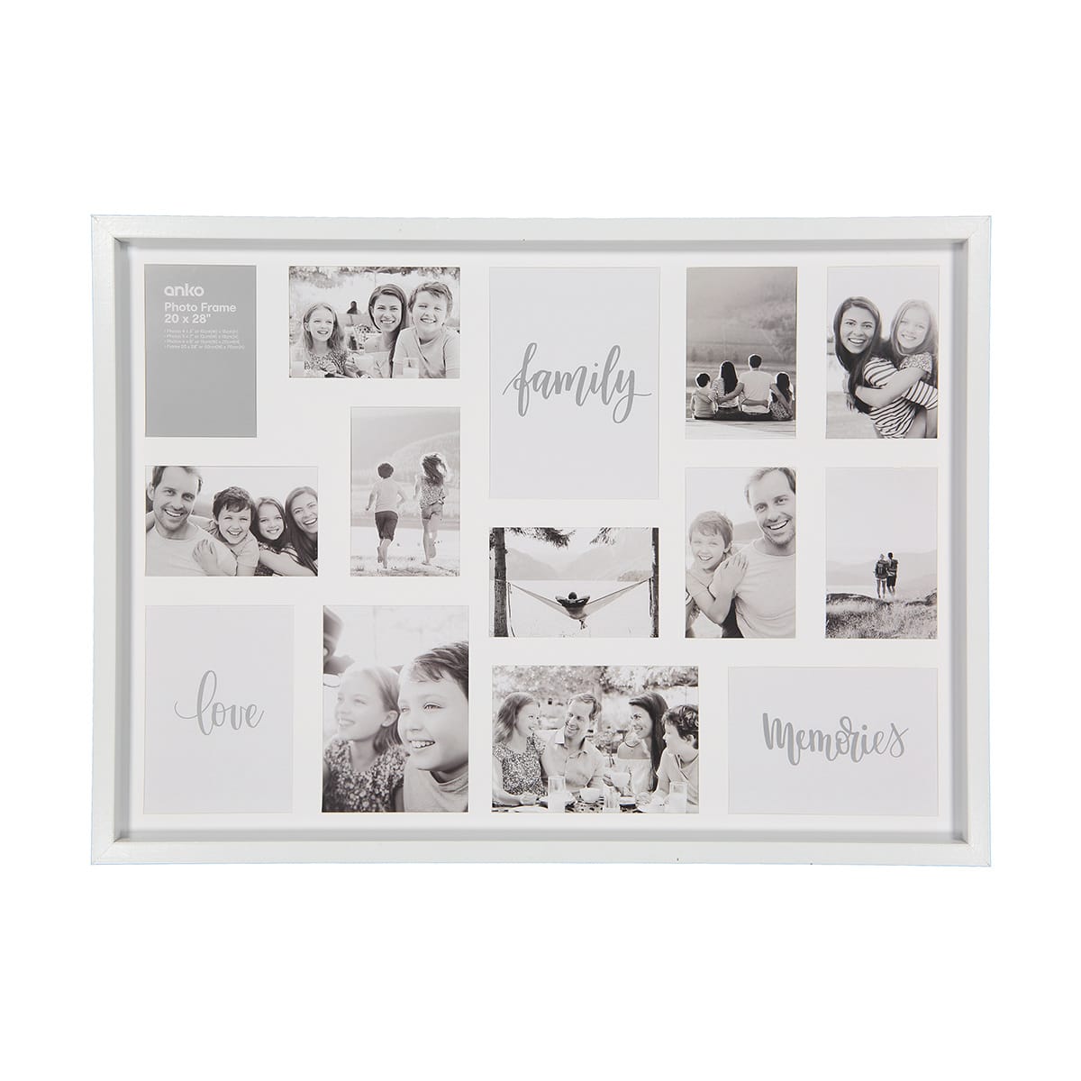 white collage photo frame