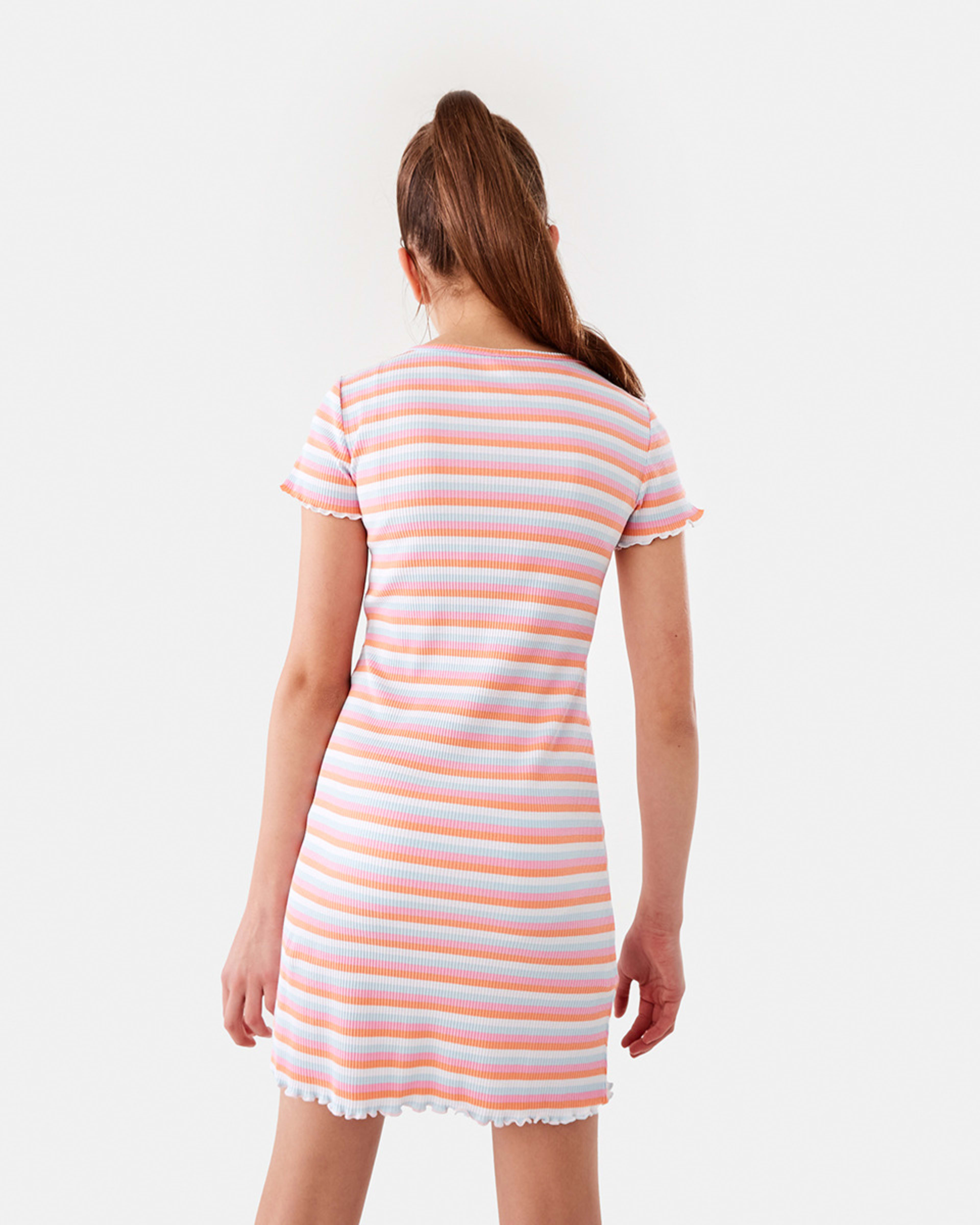 2 Short Sleeve Rib Dress Strpe Mlti, 2 of 10