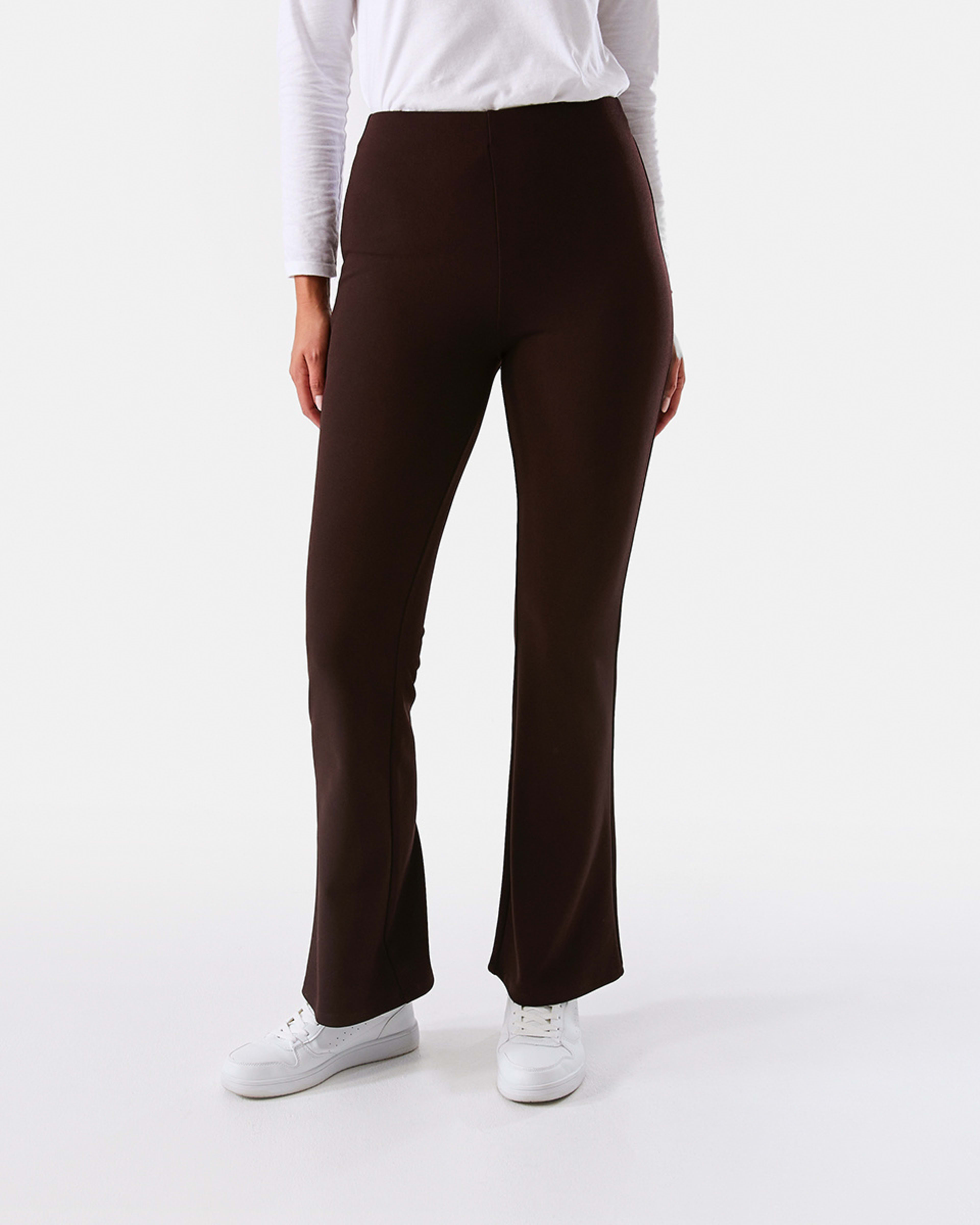 1 Flared Pull On Pants Brgndy
