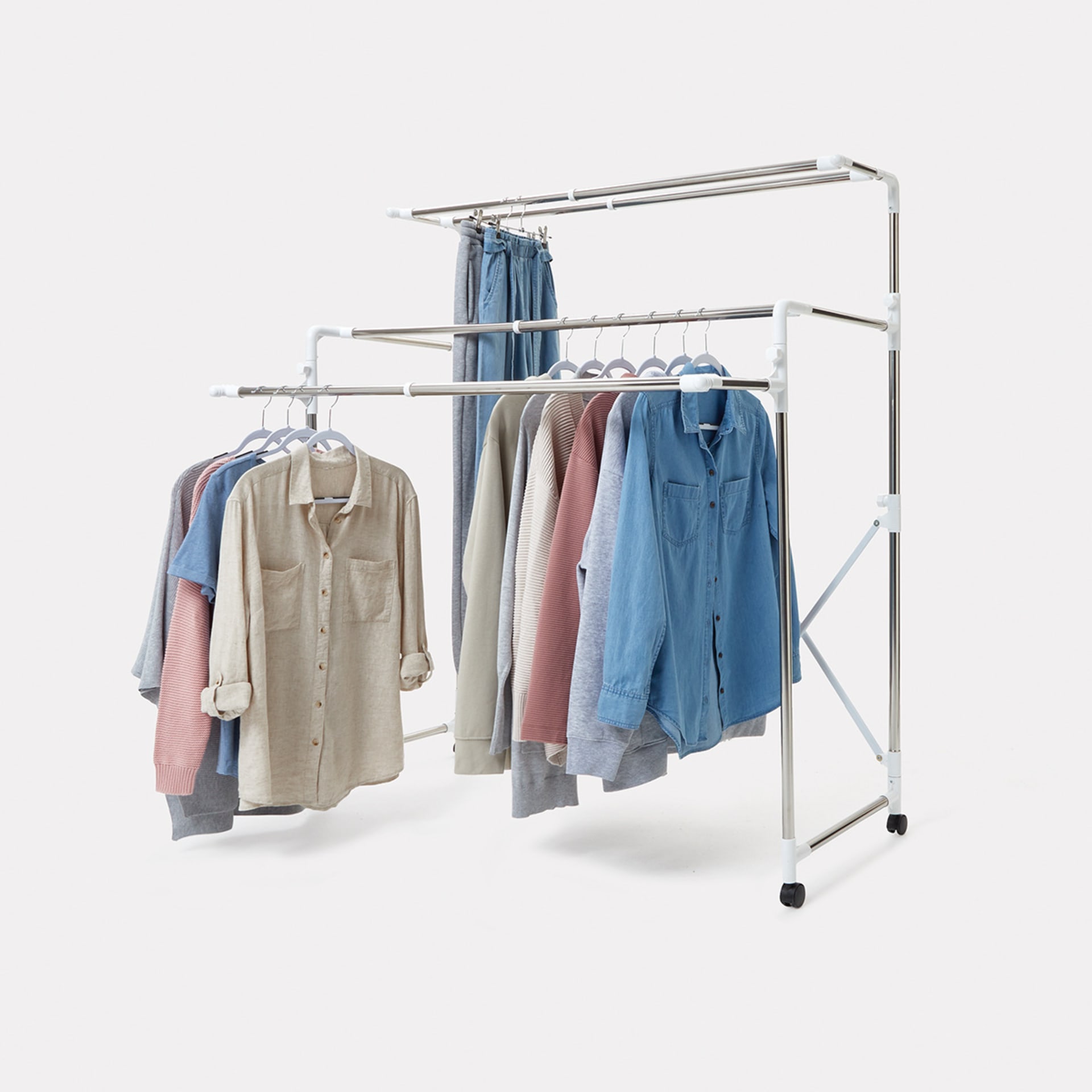 3 Tier Extendable Garment Rack Kmart