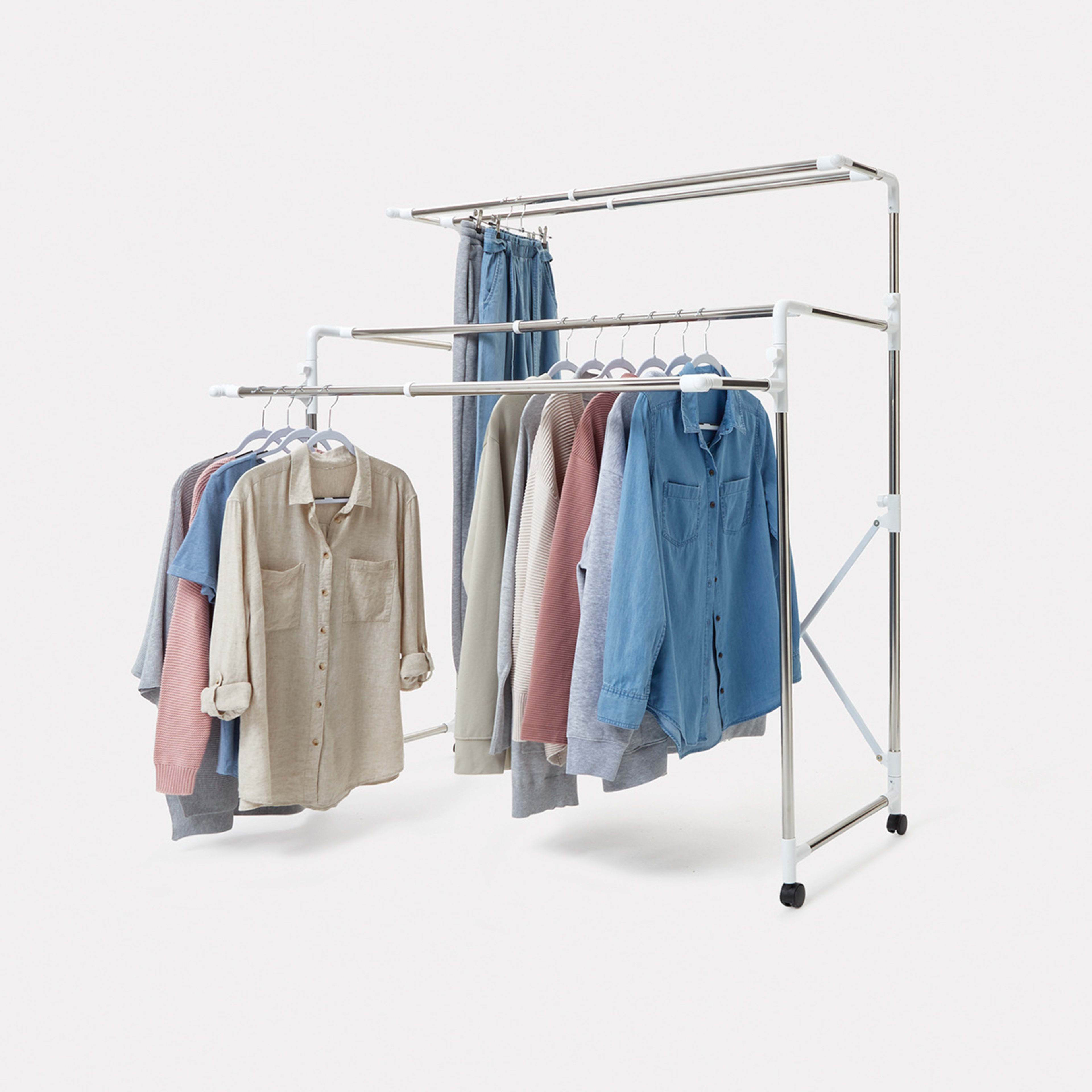3 Tier Extendable Garment Rack Kmart