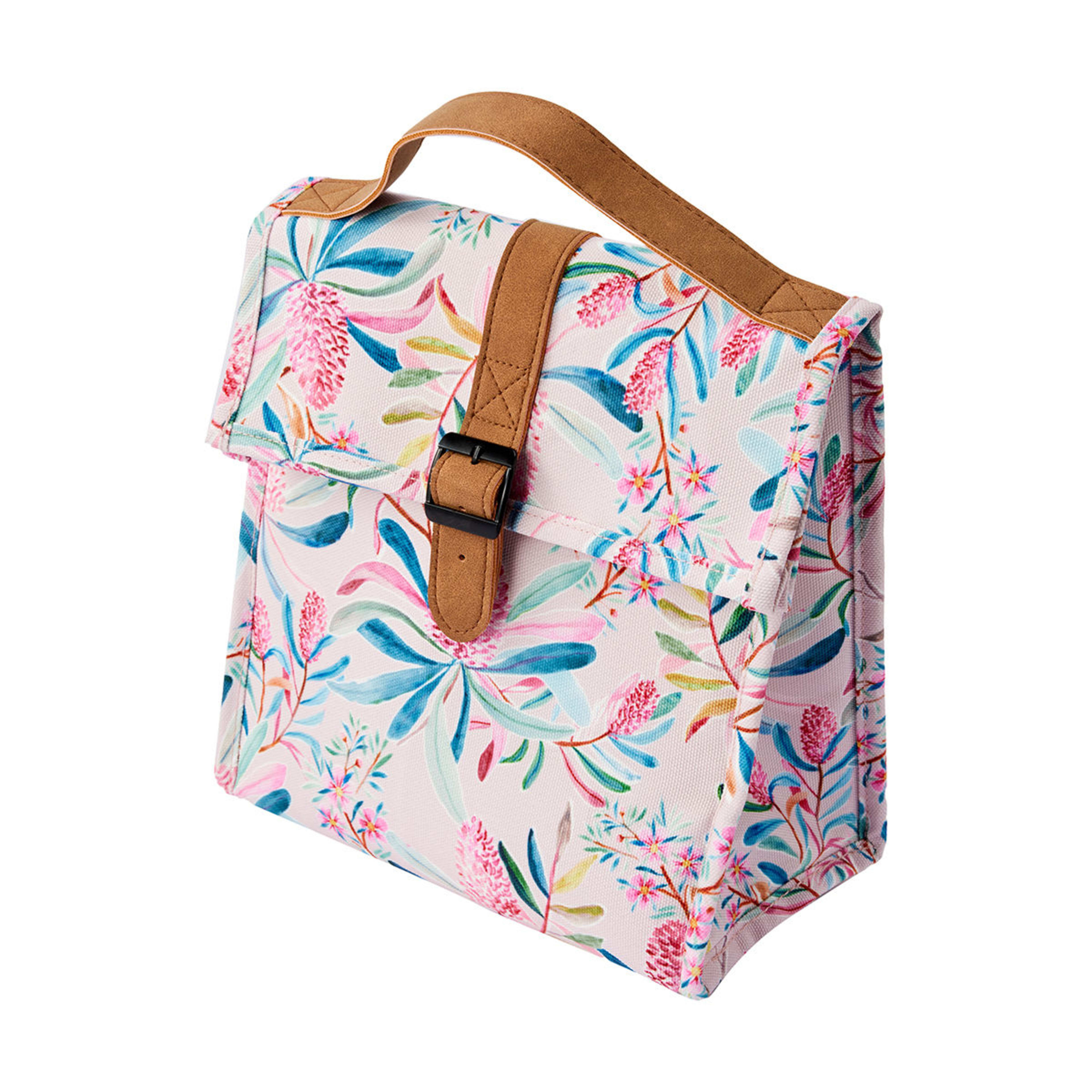 Native Floral Insulated Satchel Lunch Bag Kmart