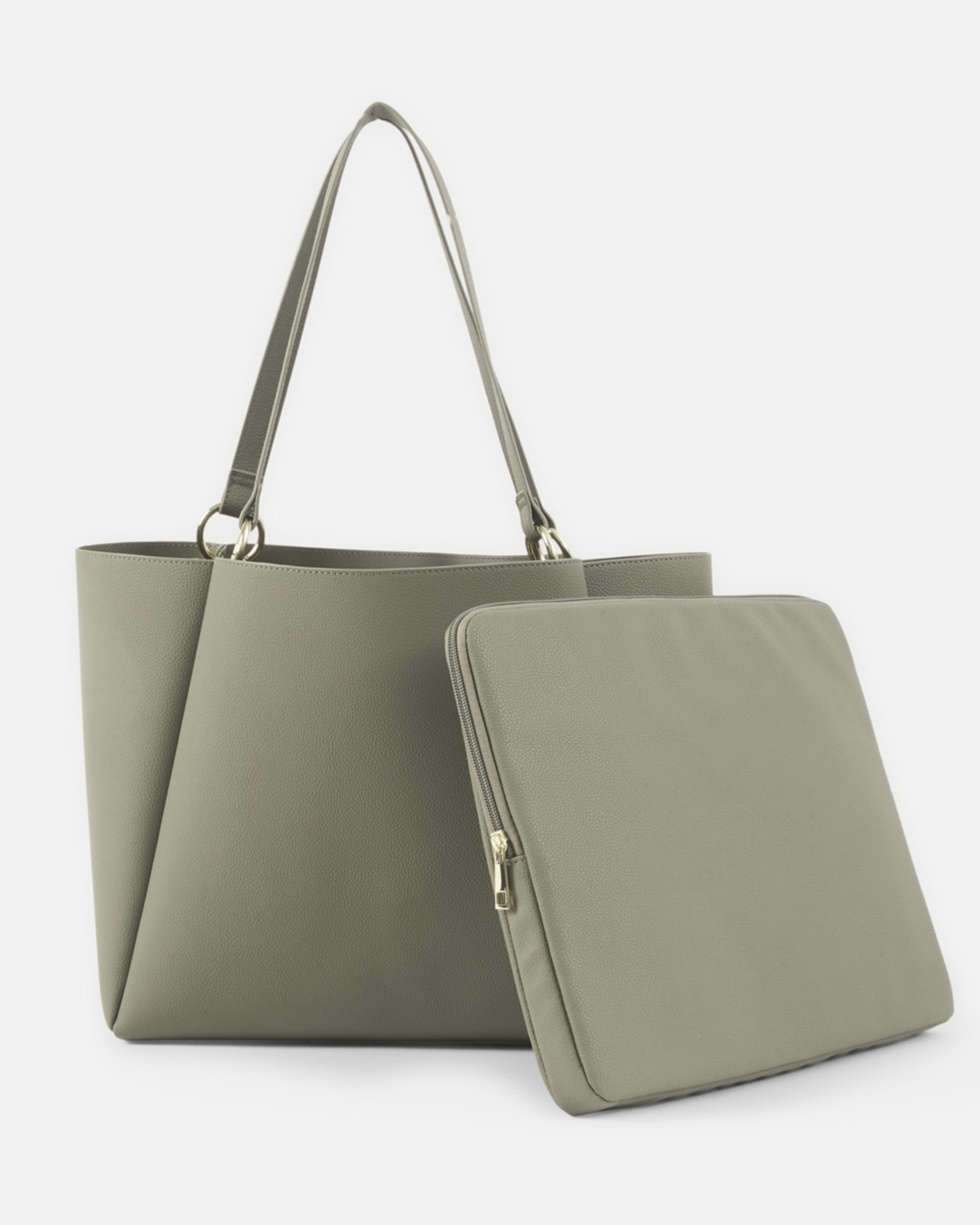 1 PU Tote Bag SOFT OLIVE, 1 of 5