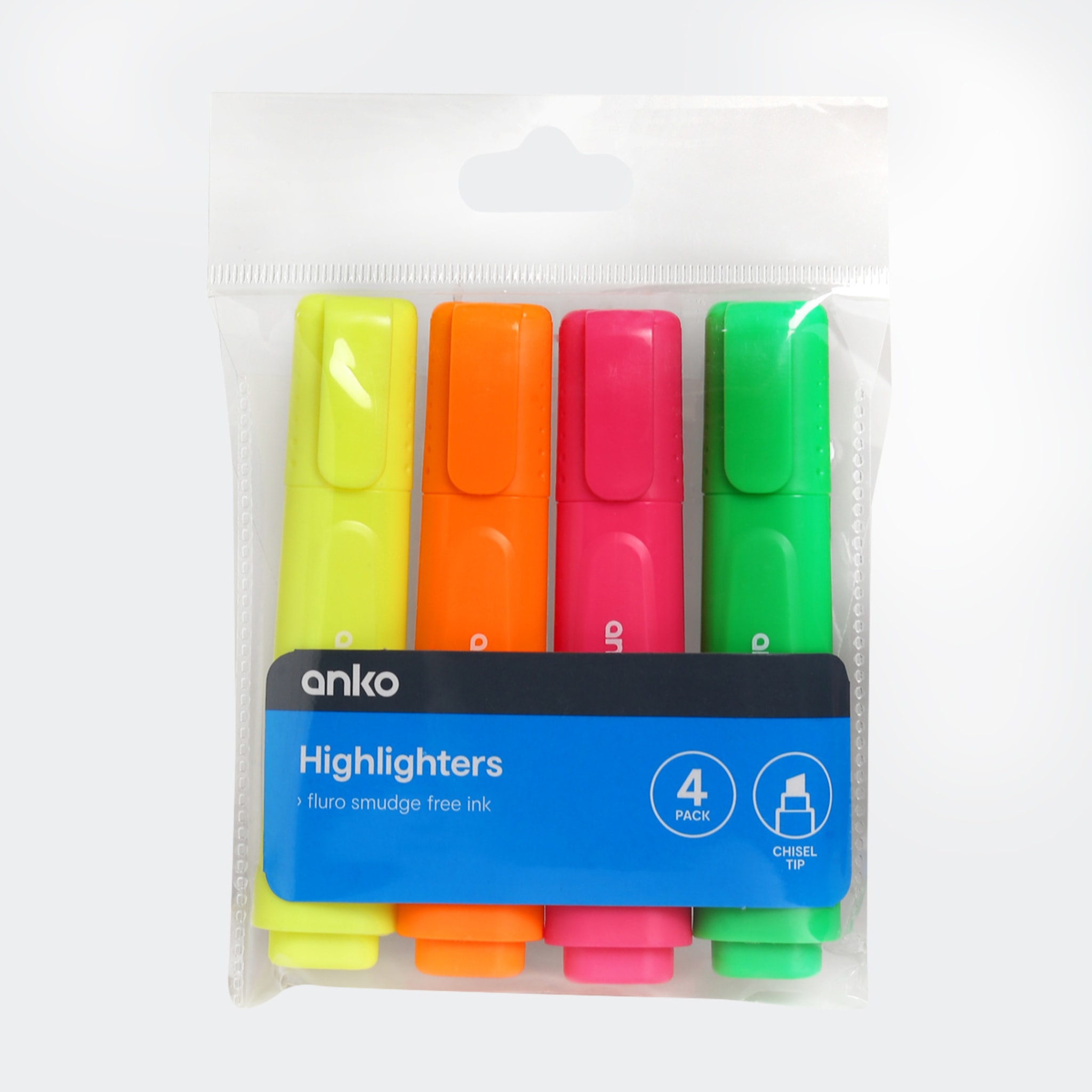 4 Pack Highlighters Kmart