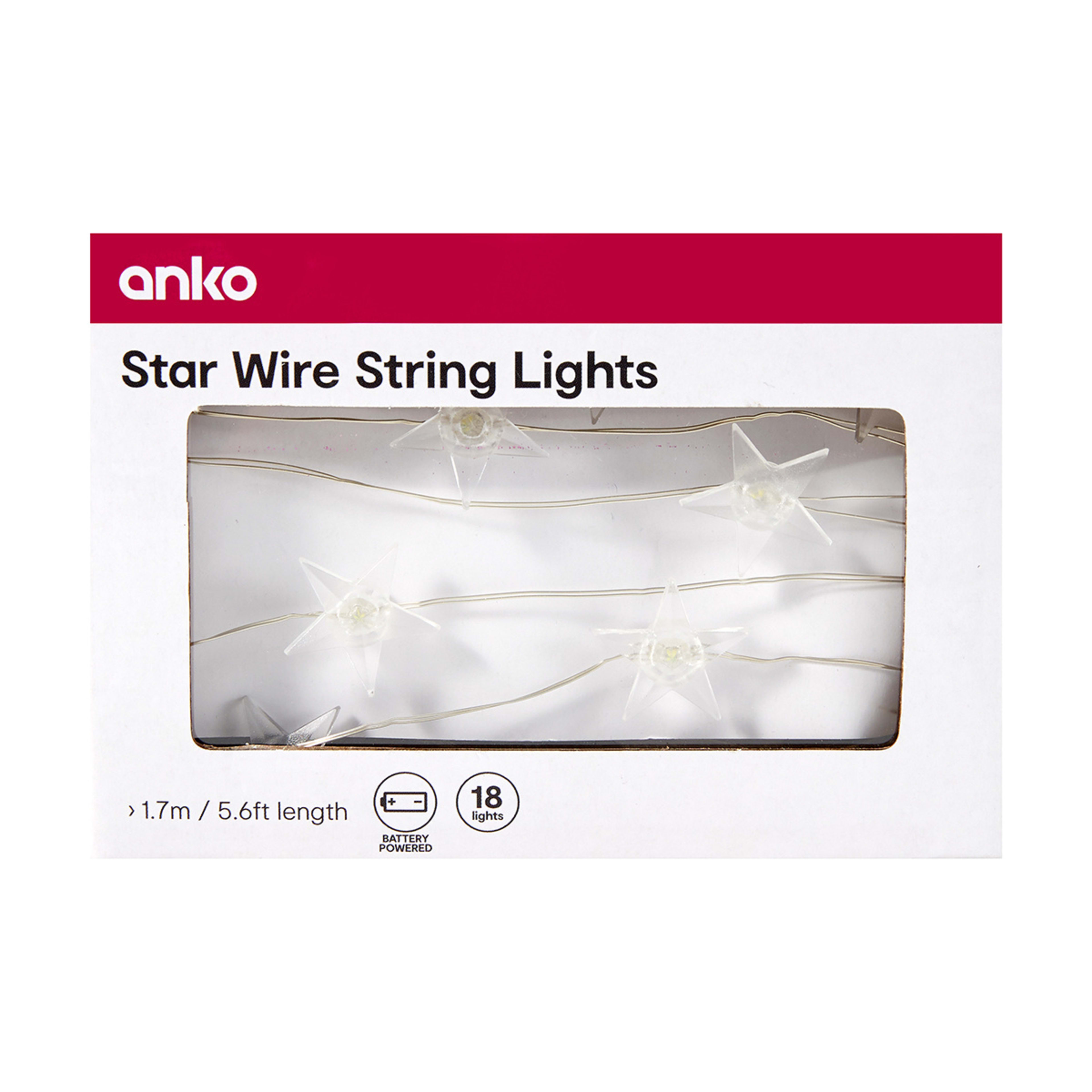 4 Star Wire String Lights, 4 of 4