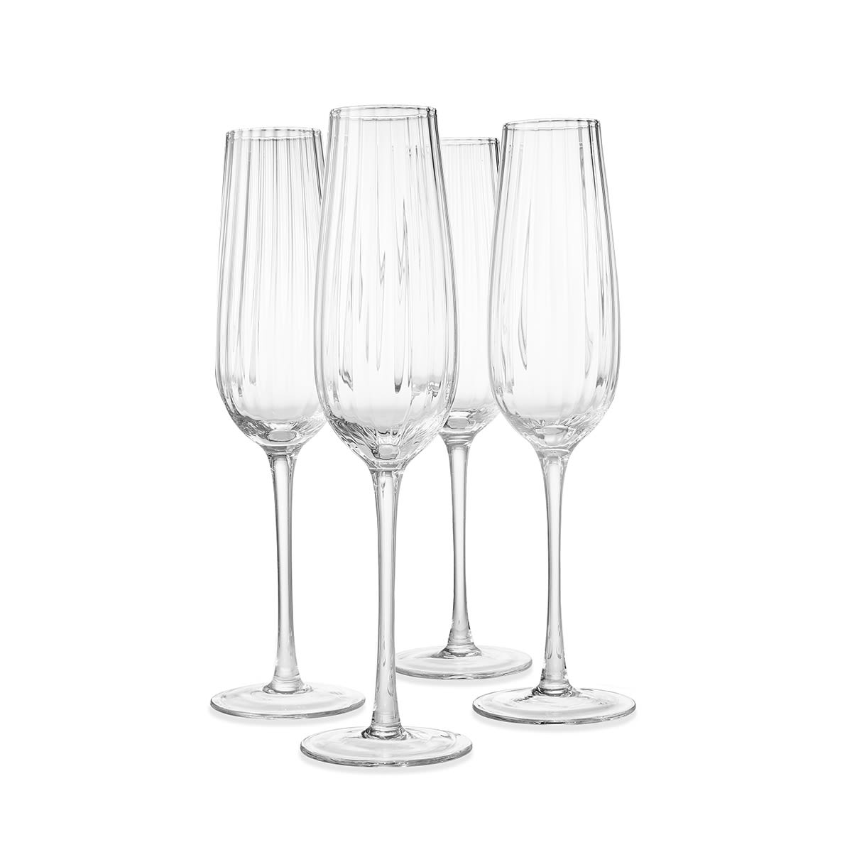 4 Ripple Flute Glasses Kmart