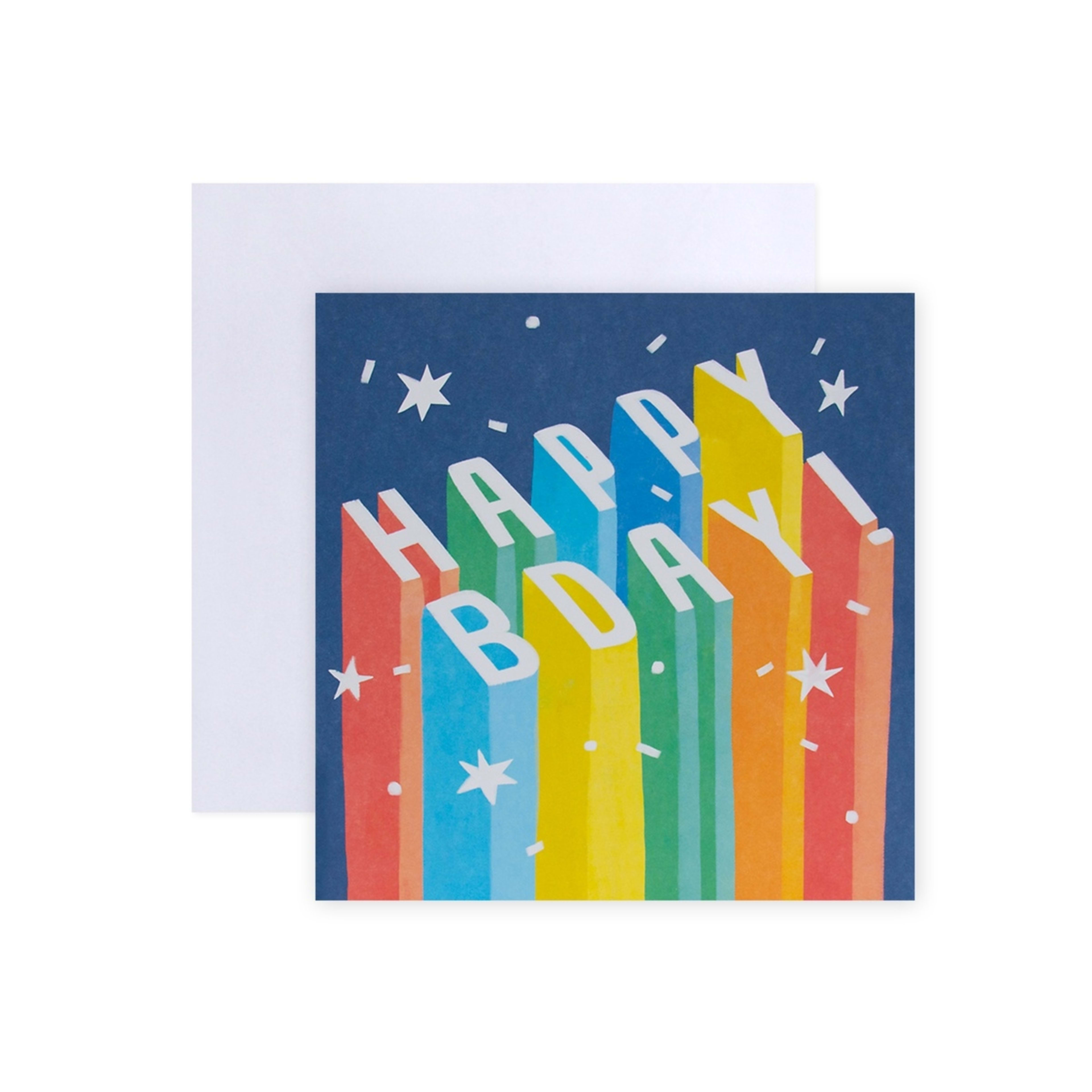 1 Creative Publishing by Hallmark Birthday Greeting Card - Bold Rainbow Lettering