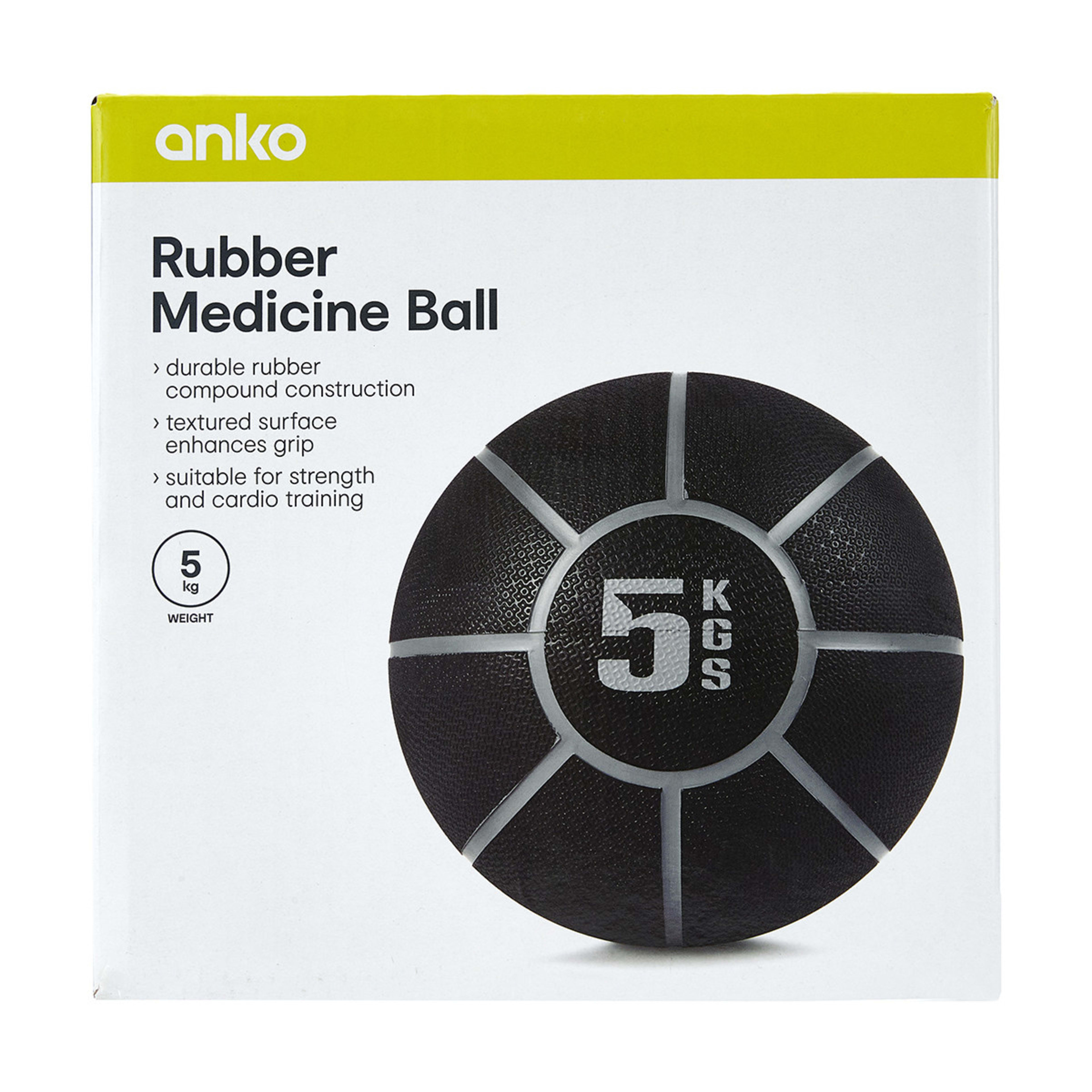 Rubber Medicine Ball 5kg Kmart