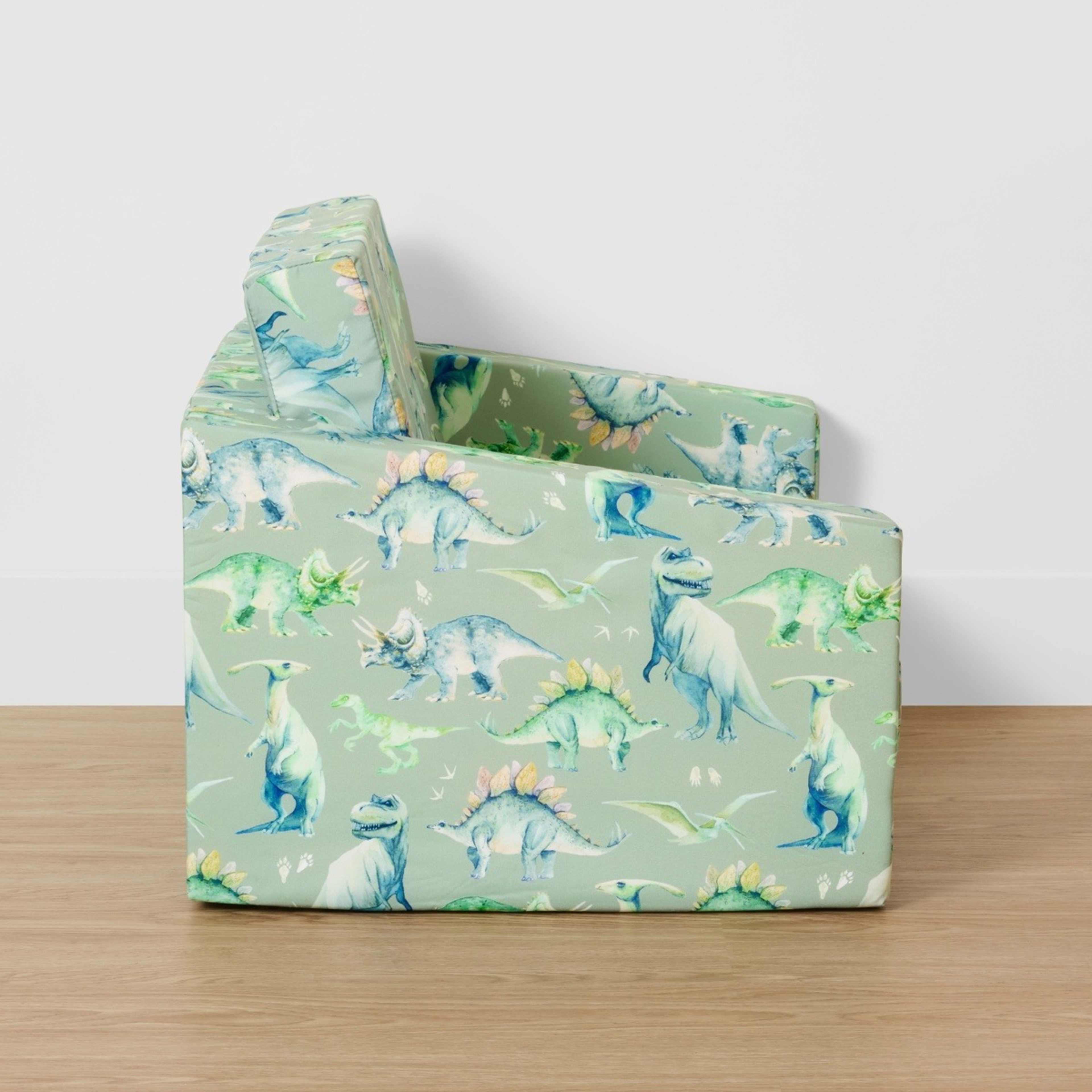5 Dinosaur Flipout Kids Sofa - Green, 5 of 10