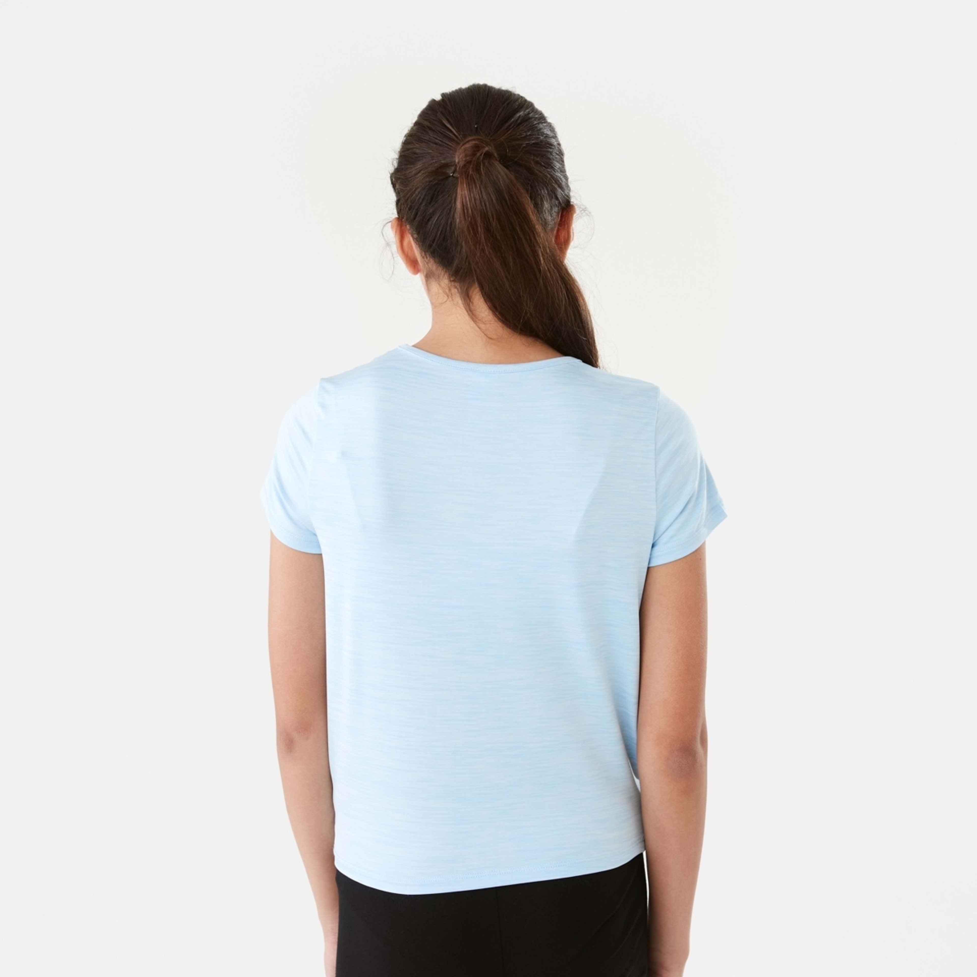 2 Active Kids Twist Front T-shirt Sporty Blue Marle, 2 of 9
