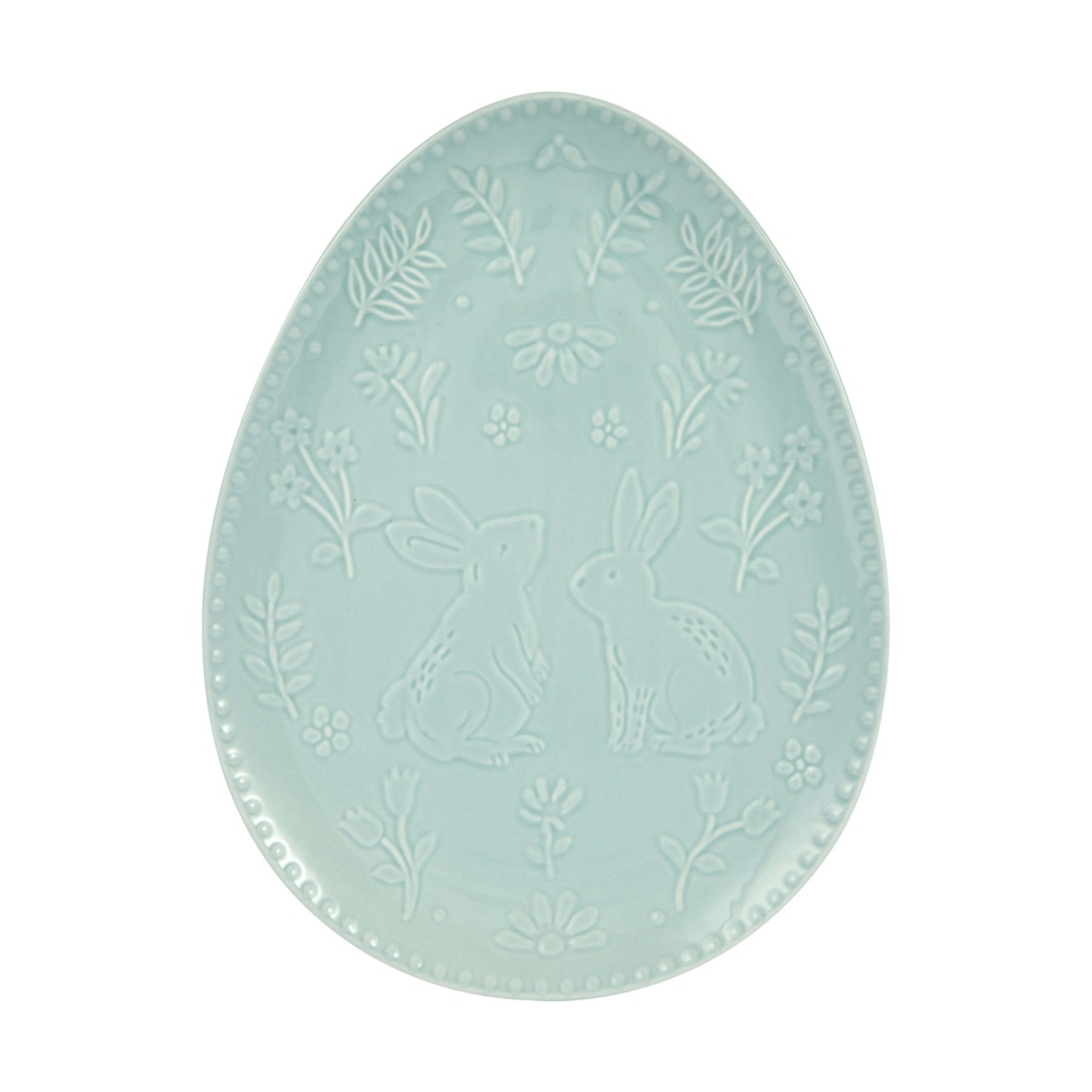 2 Green Embossed Easter Serving Plate, 2 of 5