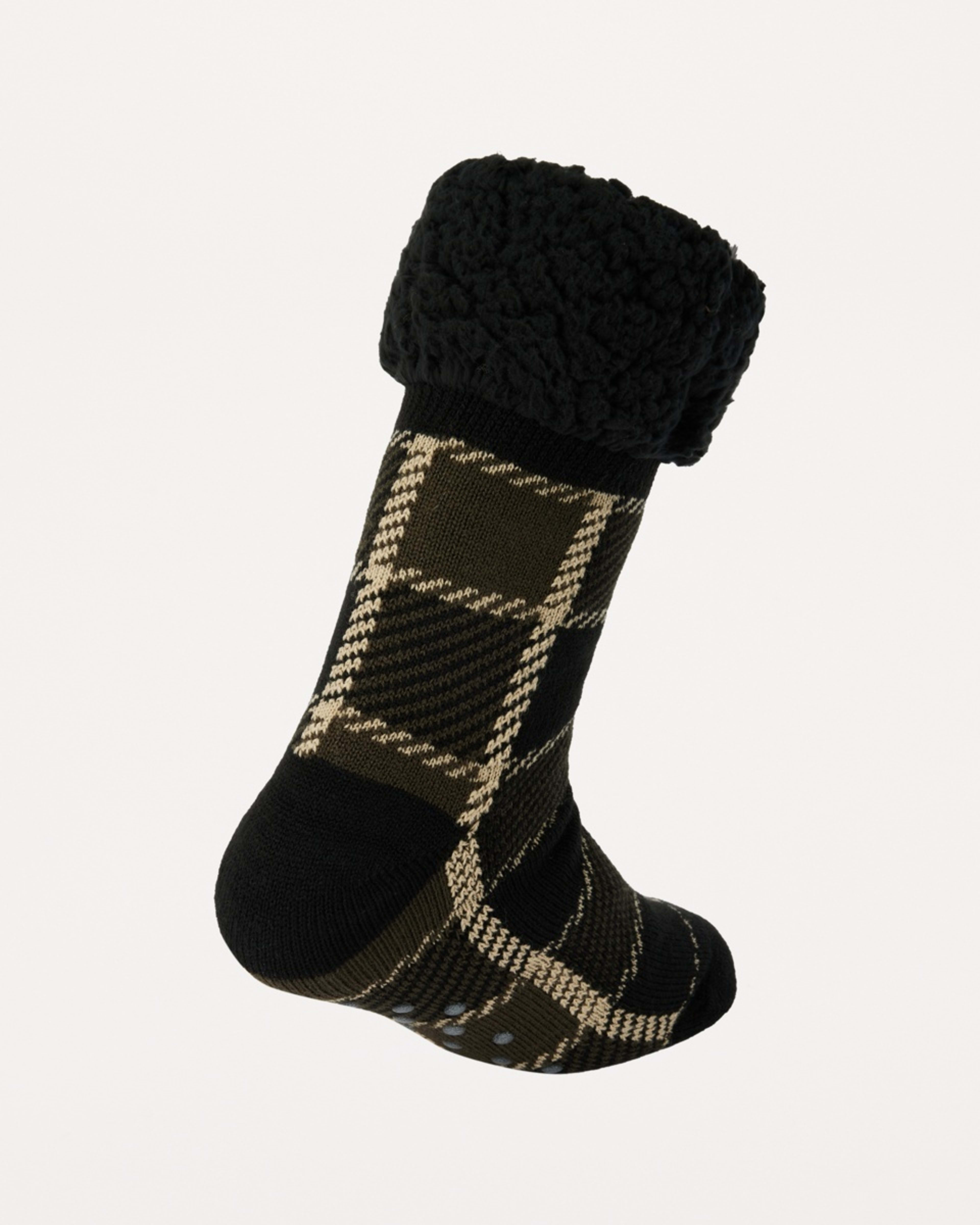 2 Sherpa Lined Home Socks Tri Buffalo Sock, 2 of 3