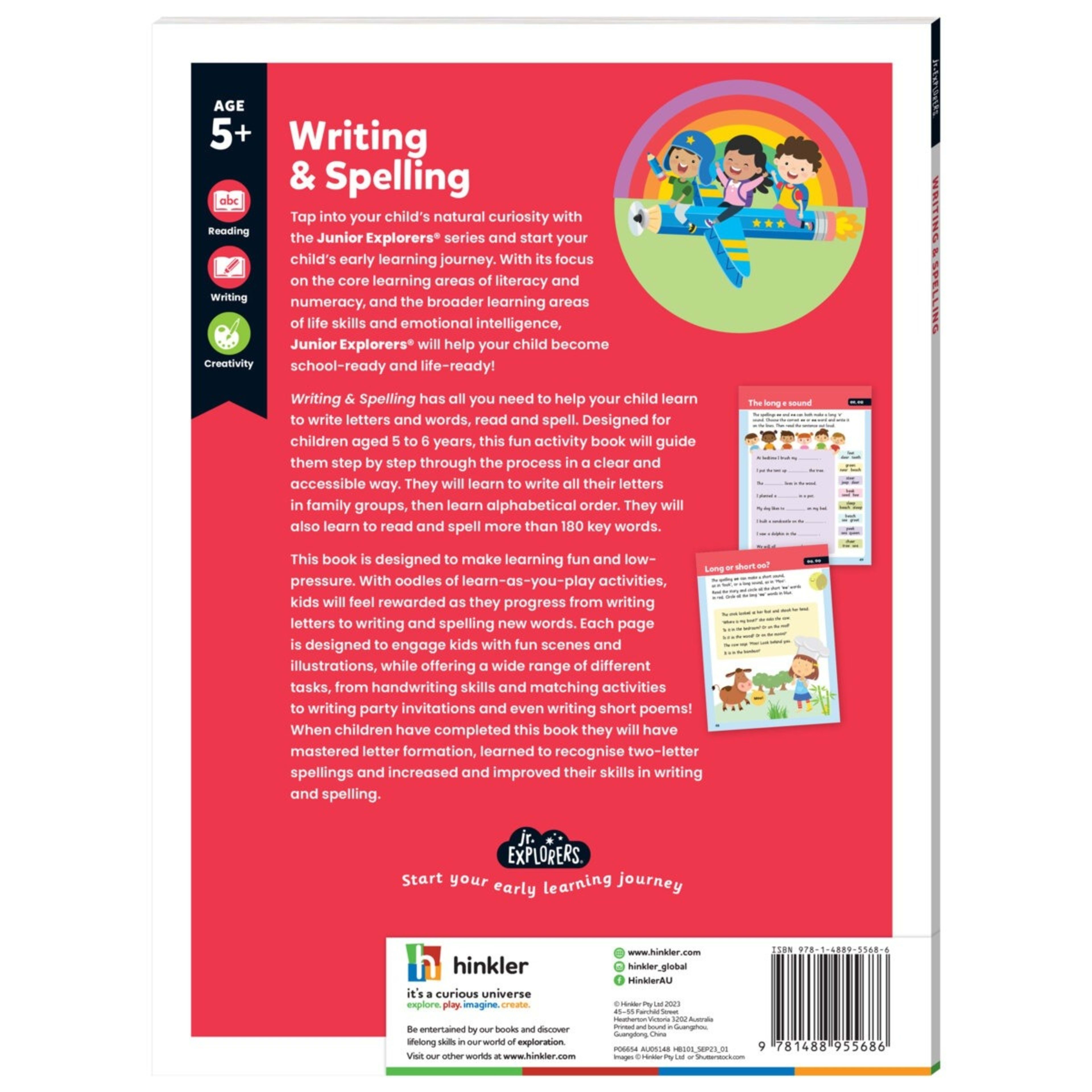 5 Junior Explorers: Writing and Spelling - Book, 5 of 5