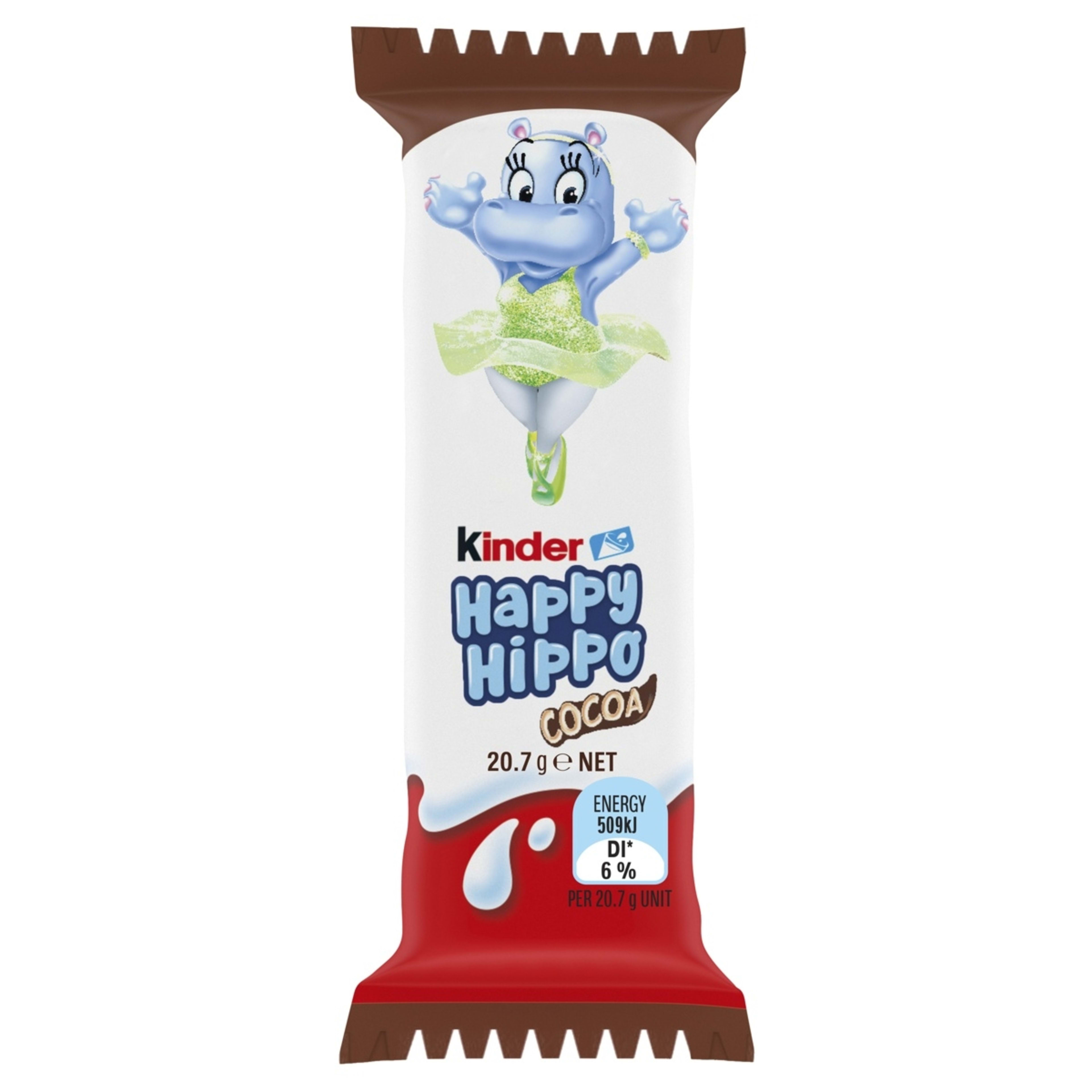 7 Kinder Happy Hippo Cocoa Single Biscuit Bar 20.7g - Assorted, 7 of 8