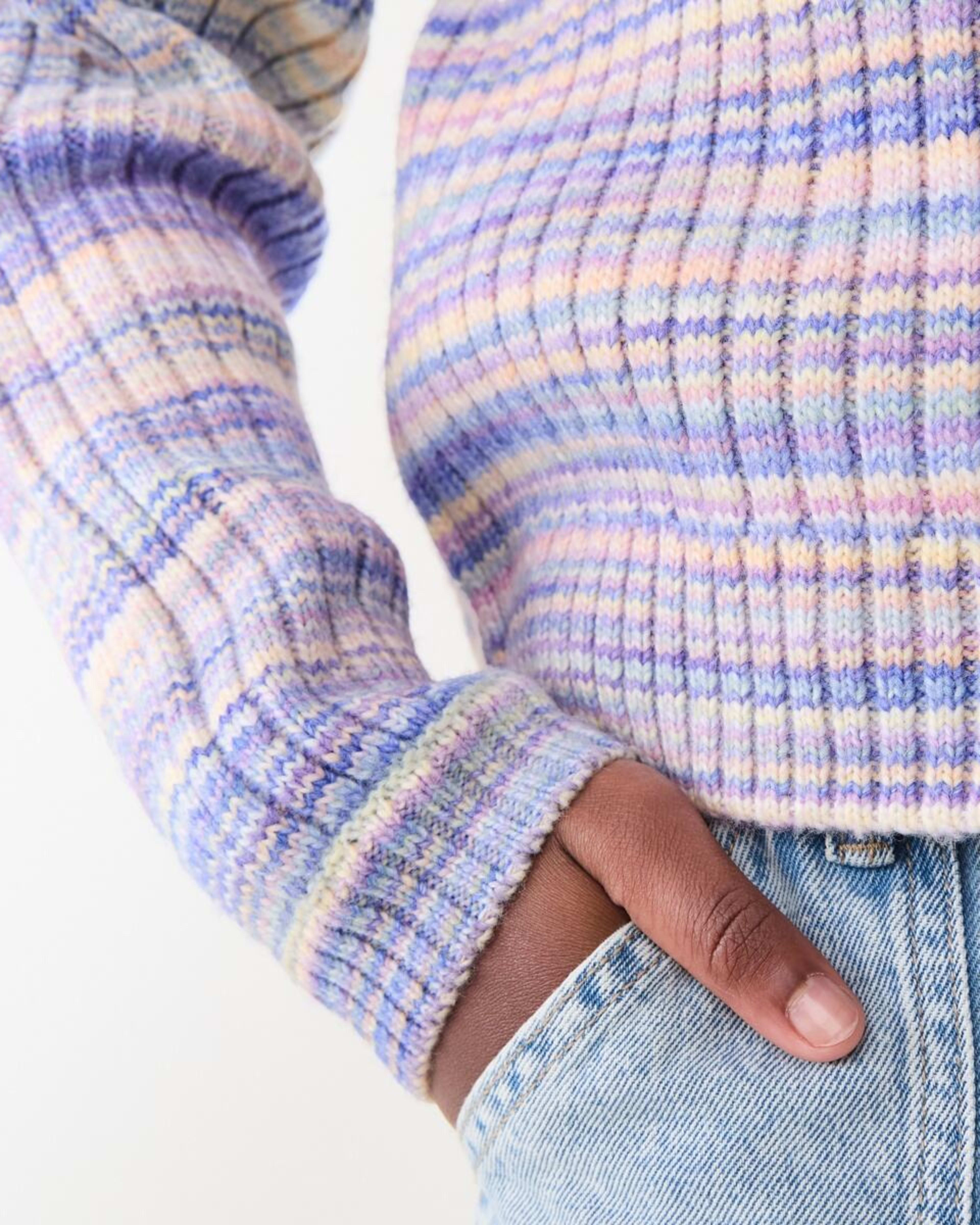 3 Button Through Cardigan Space Blue, 3 of 6