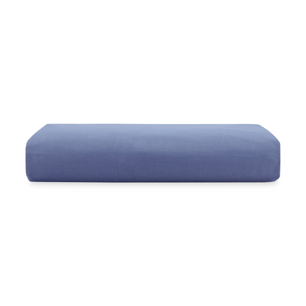 180 Thread Count Fitted Sheet Single Bed, Mid Blue Kmart