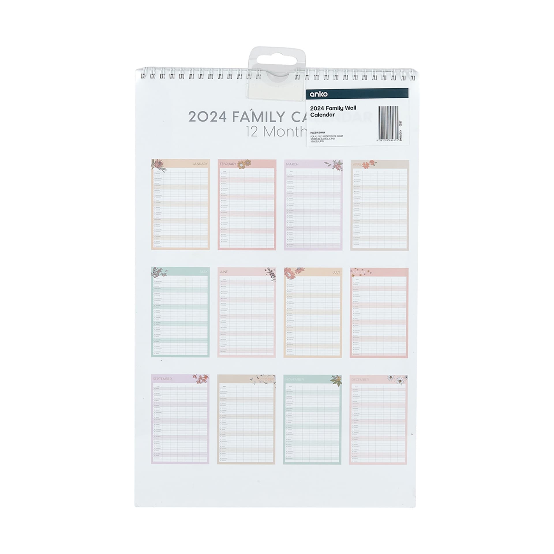 2024 Family Wall Calendar Kmart