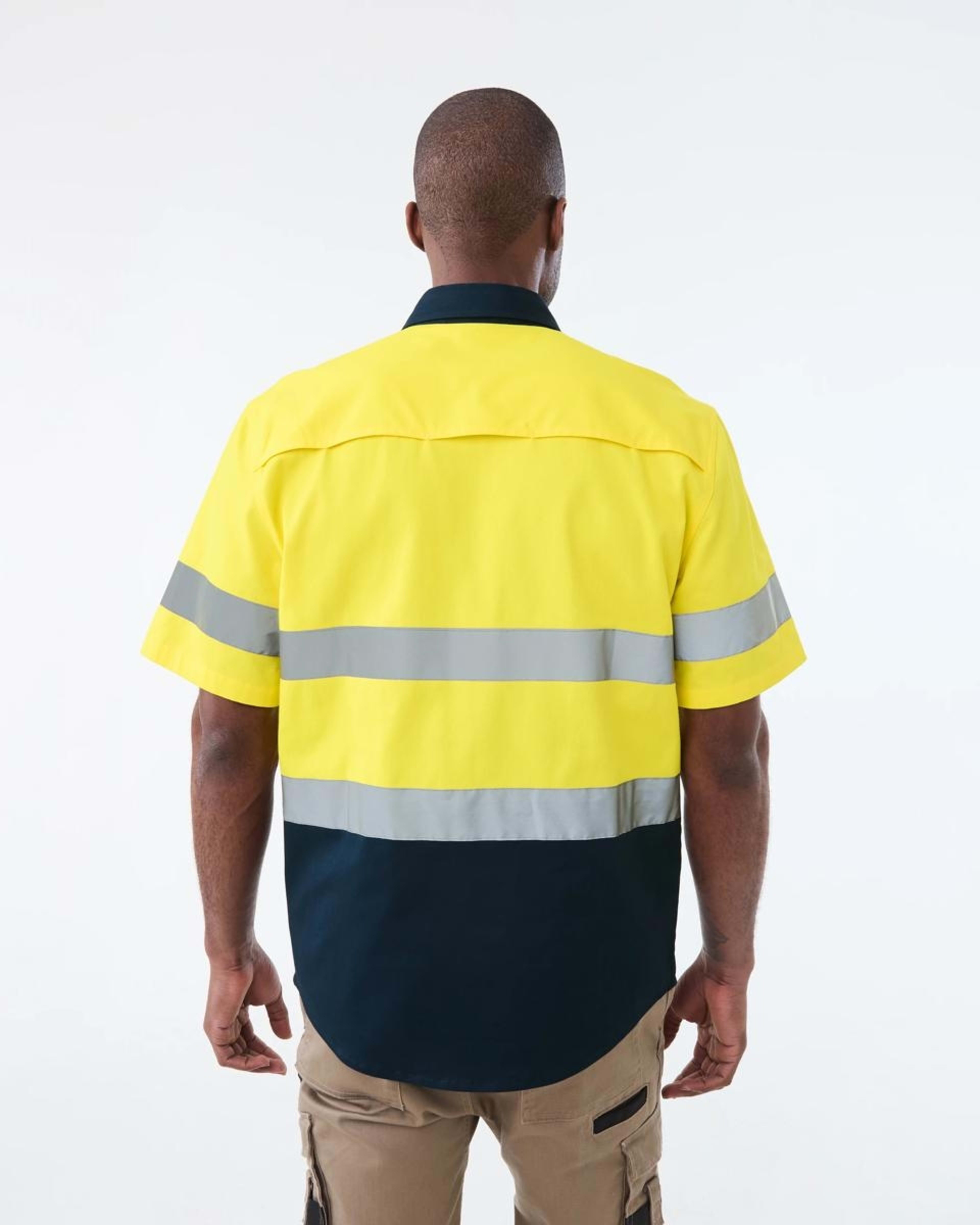 3 Workwear Hi-Visibility Long Sleeve Reflective Shirt SAFETY YELLOW, 3 of 5