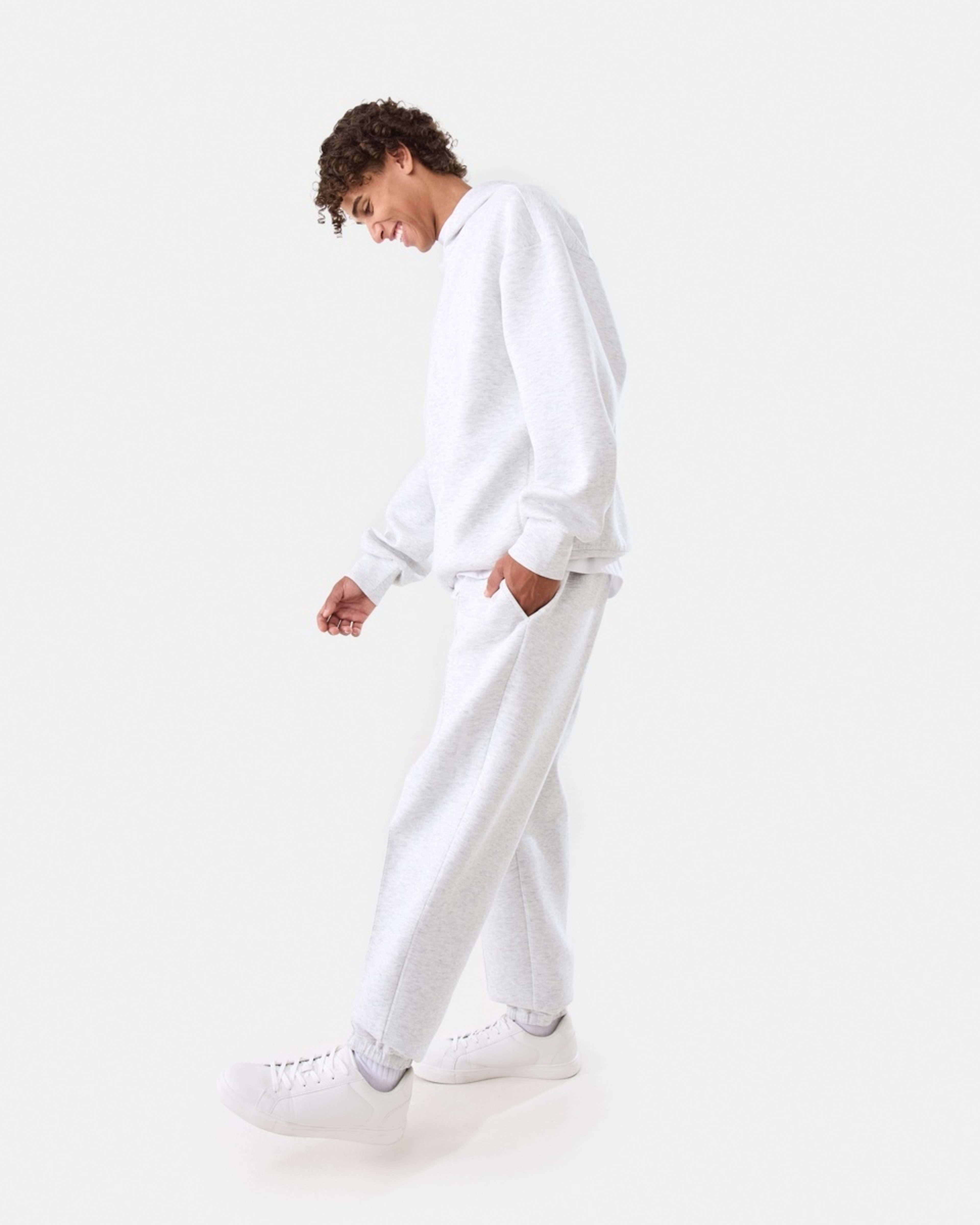 3 Oversized Scuba Hoodie WHITE MARLE, 3 of 7