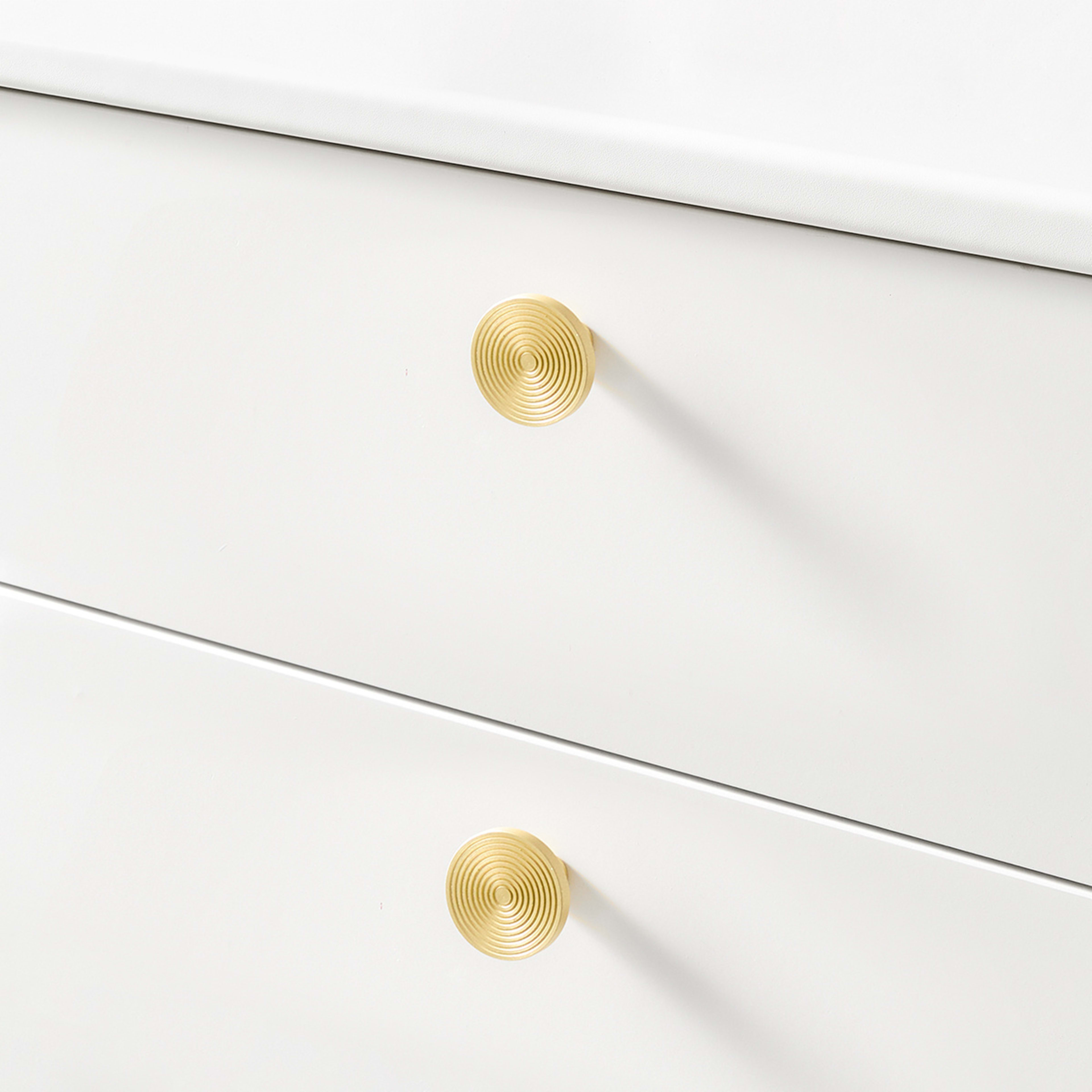 1 2 Pack Linear Round Handles - Gold Look