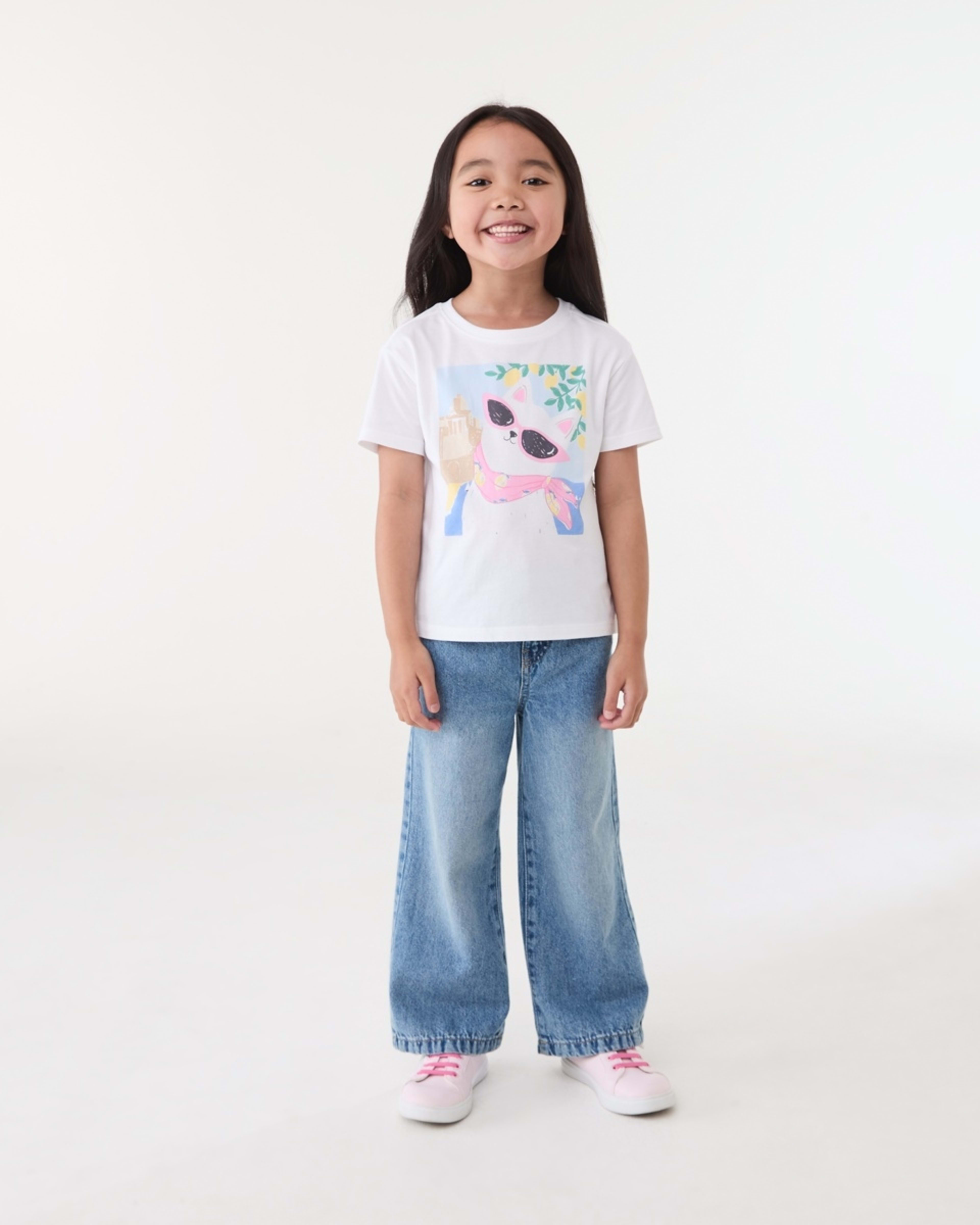 5 Print T-shirt CAT ON AMALFI COAST WHITE, 5 of 6