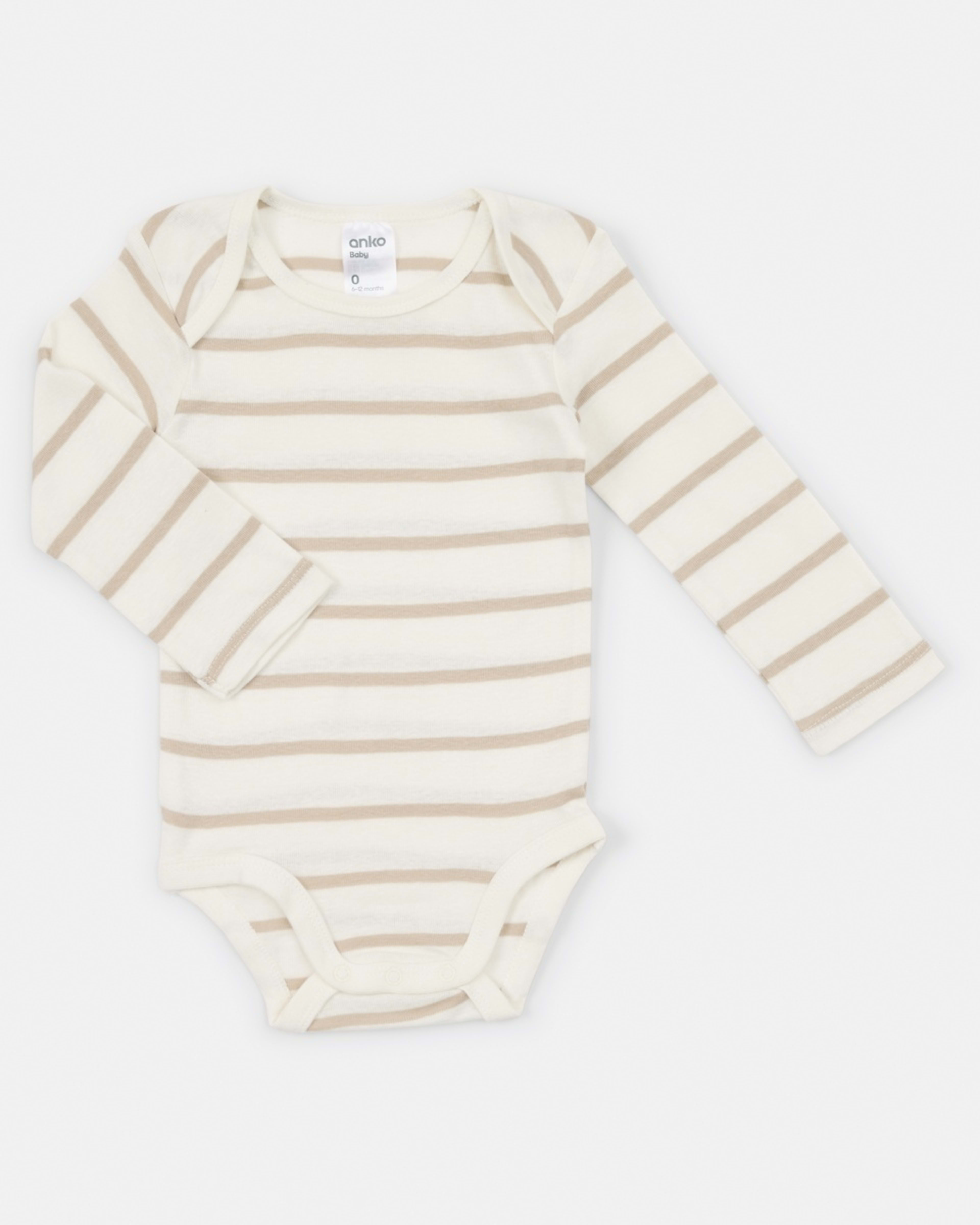 3 5 Pack Long Sleeve Bodysuits Neutral 5pk, 3 of 8