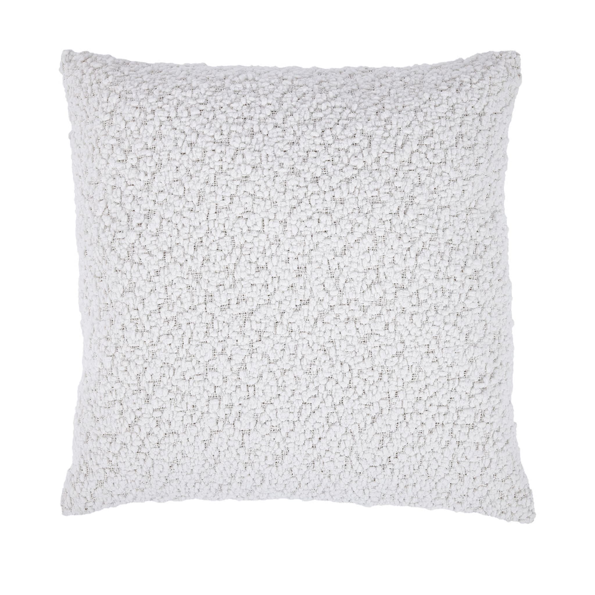 60cm Boucle Cushion White Kmart