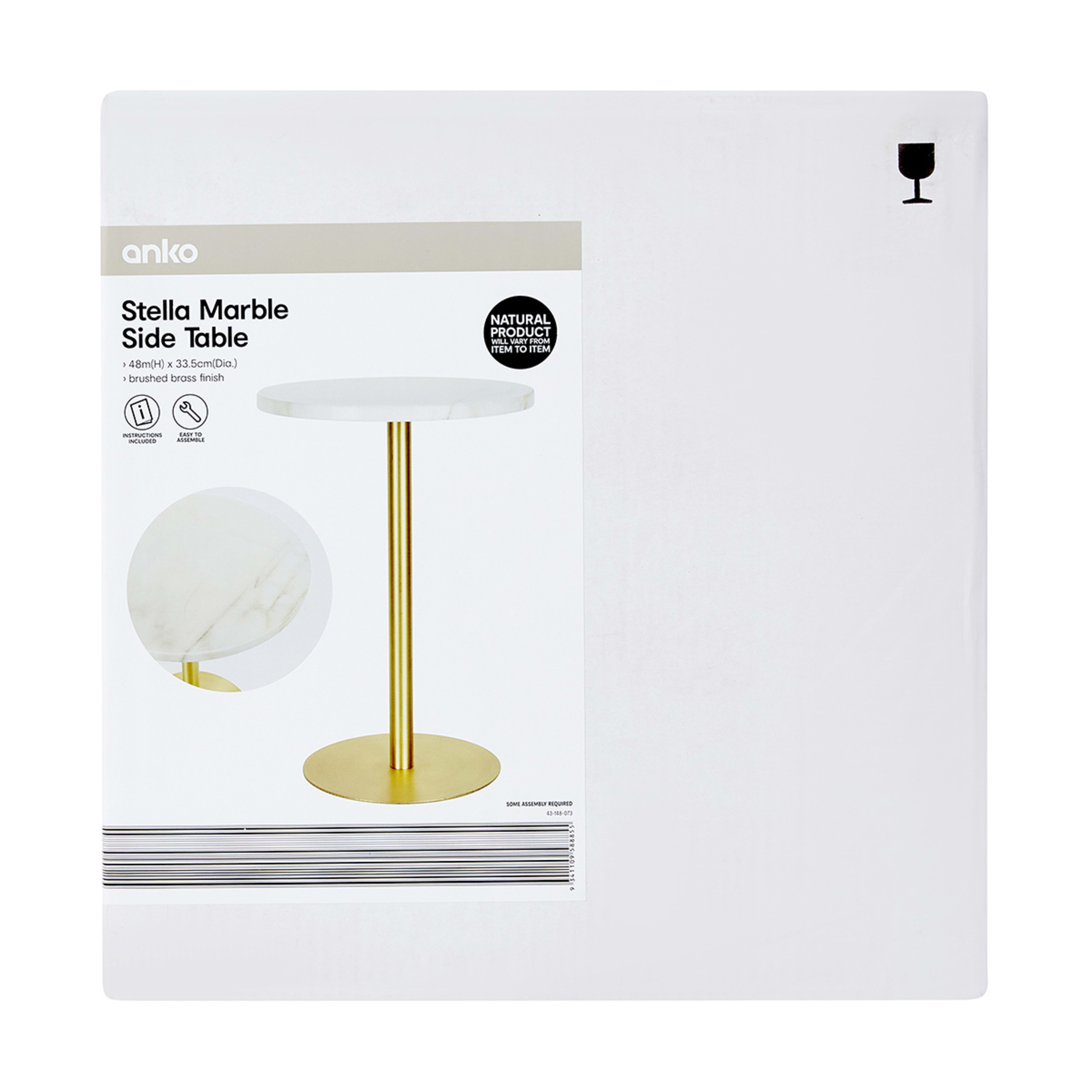 Stella Marble Side Table Kmart