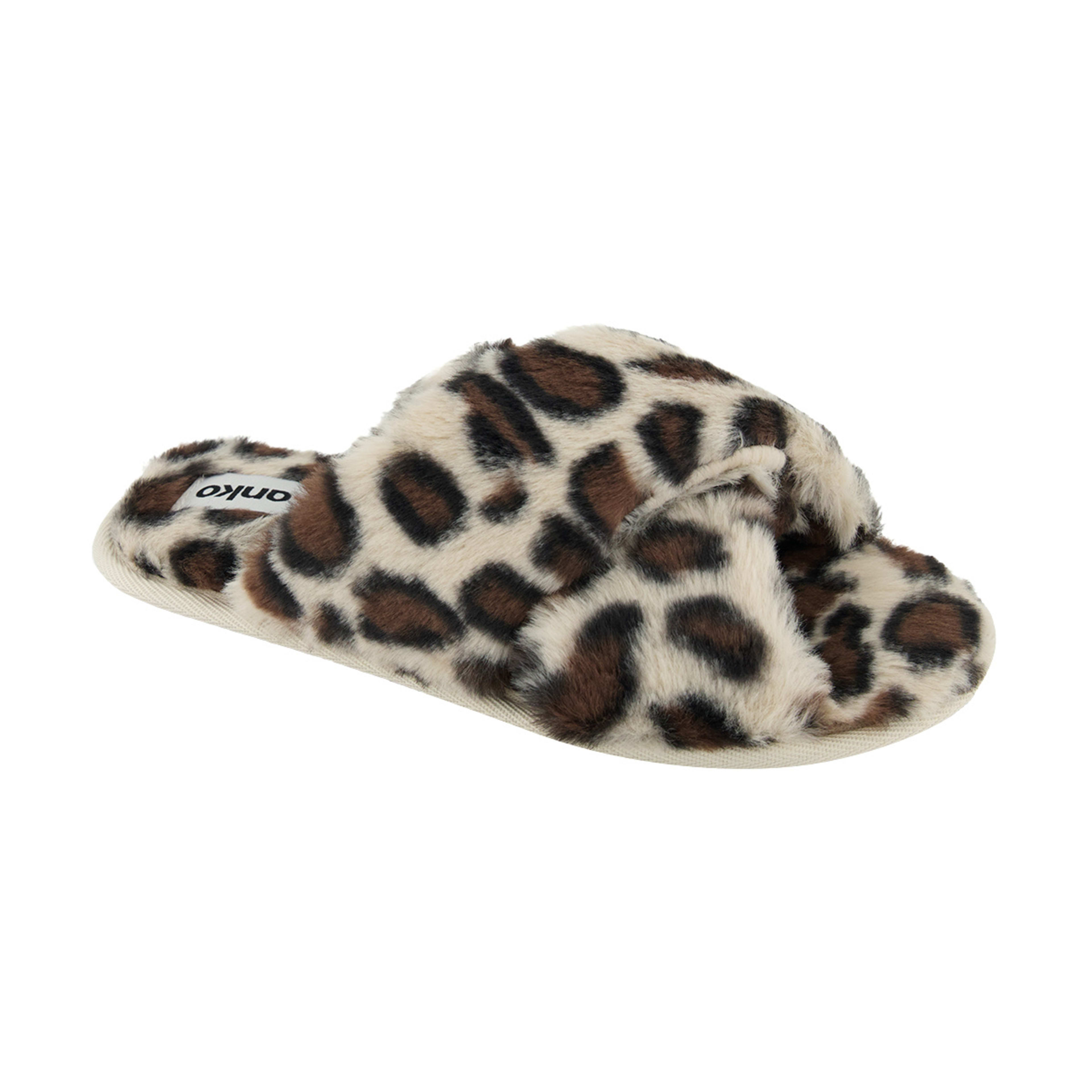Crossover Furry Slippers Kmart