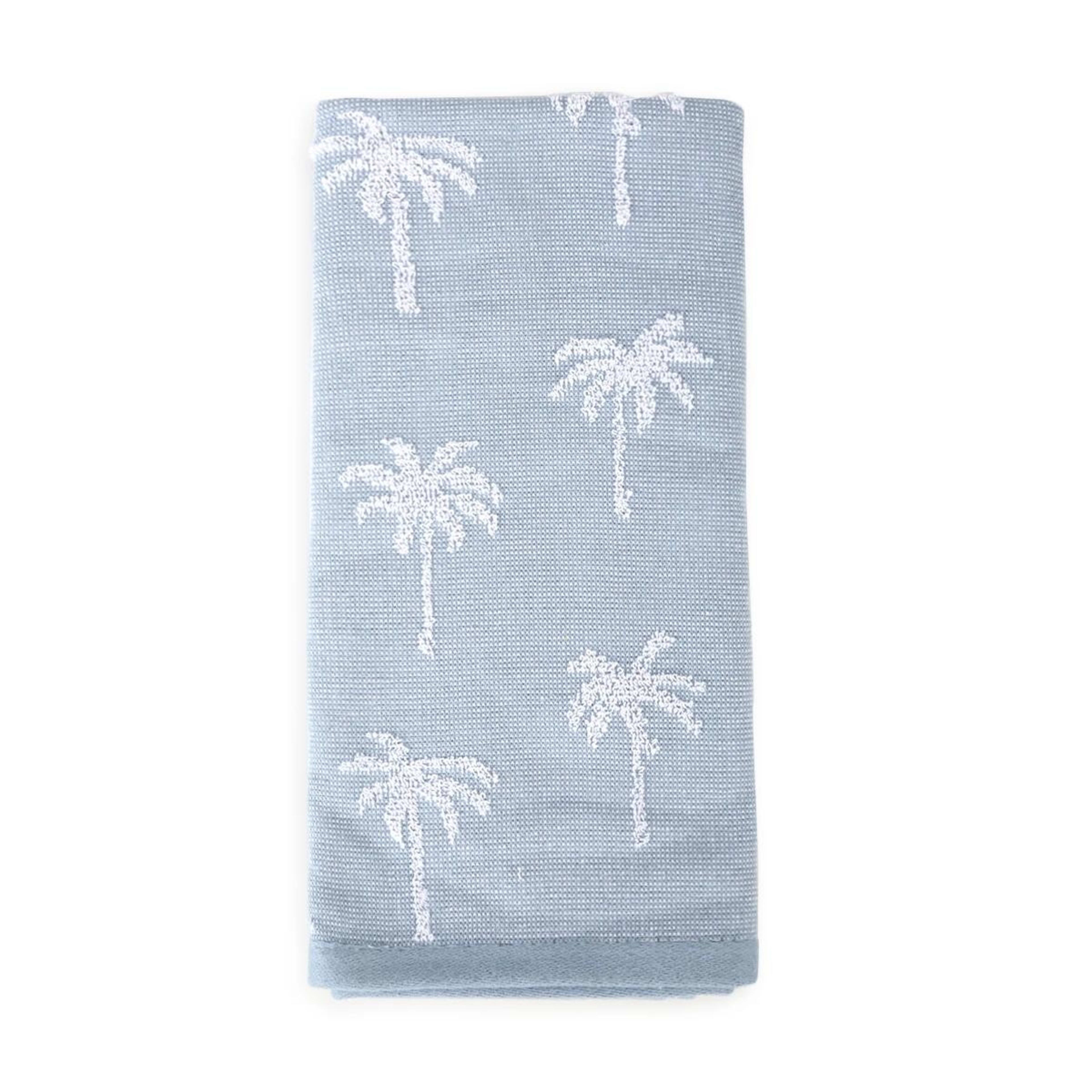 5 3 Pack Blue Palm Tea Towels, 5 of 7