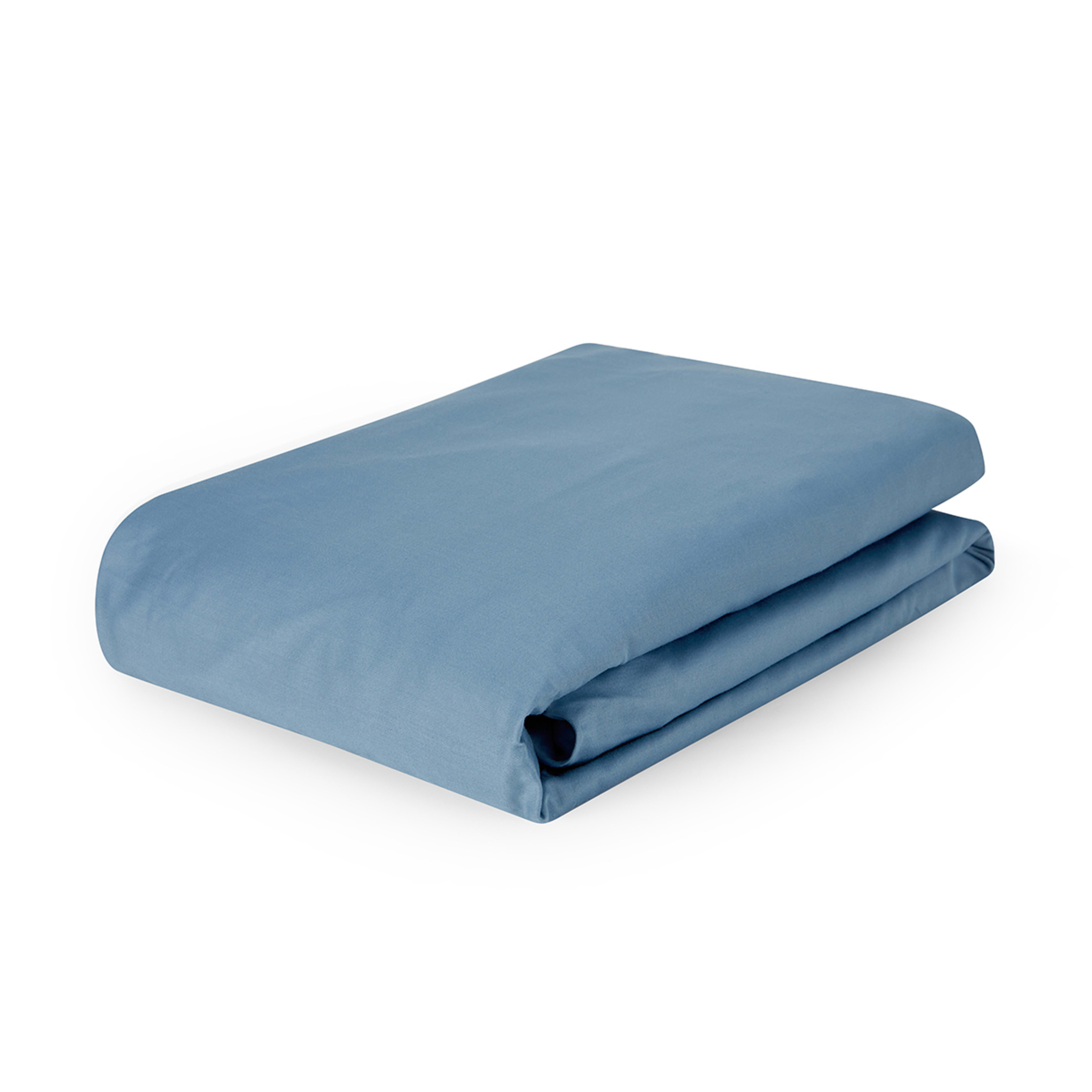 400 Thread Count Cotton Sateen Fitted Sheet Queen Bed, Blue Kmart