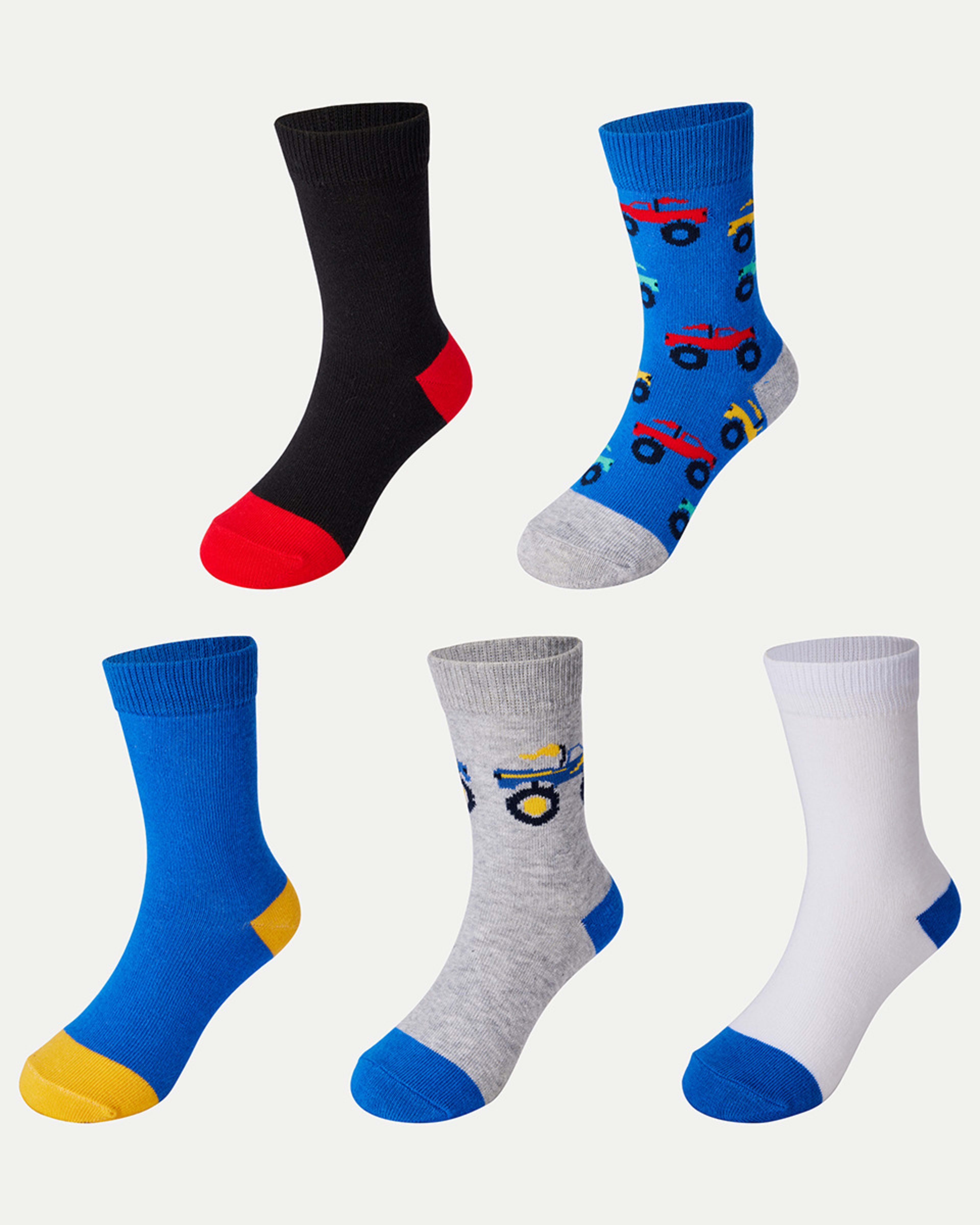 1 5 Pack Crew Socks Truck 24