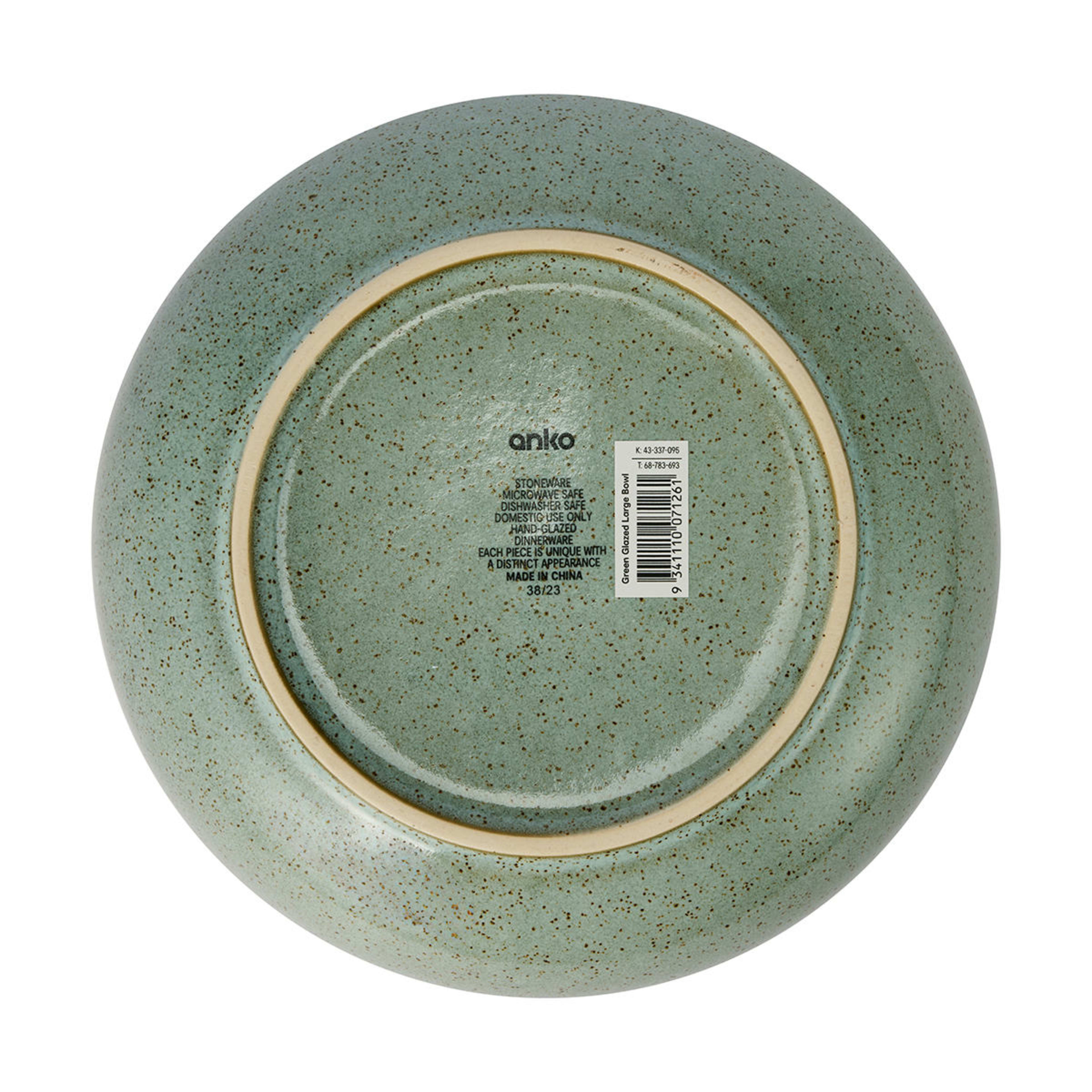 6 Green Glazed Large Bowl, 6 of 6