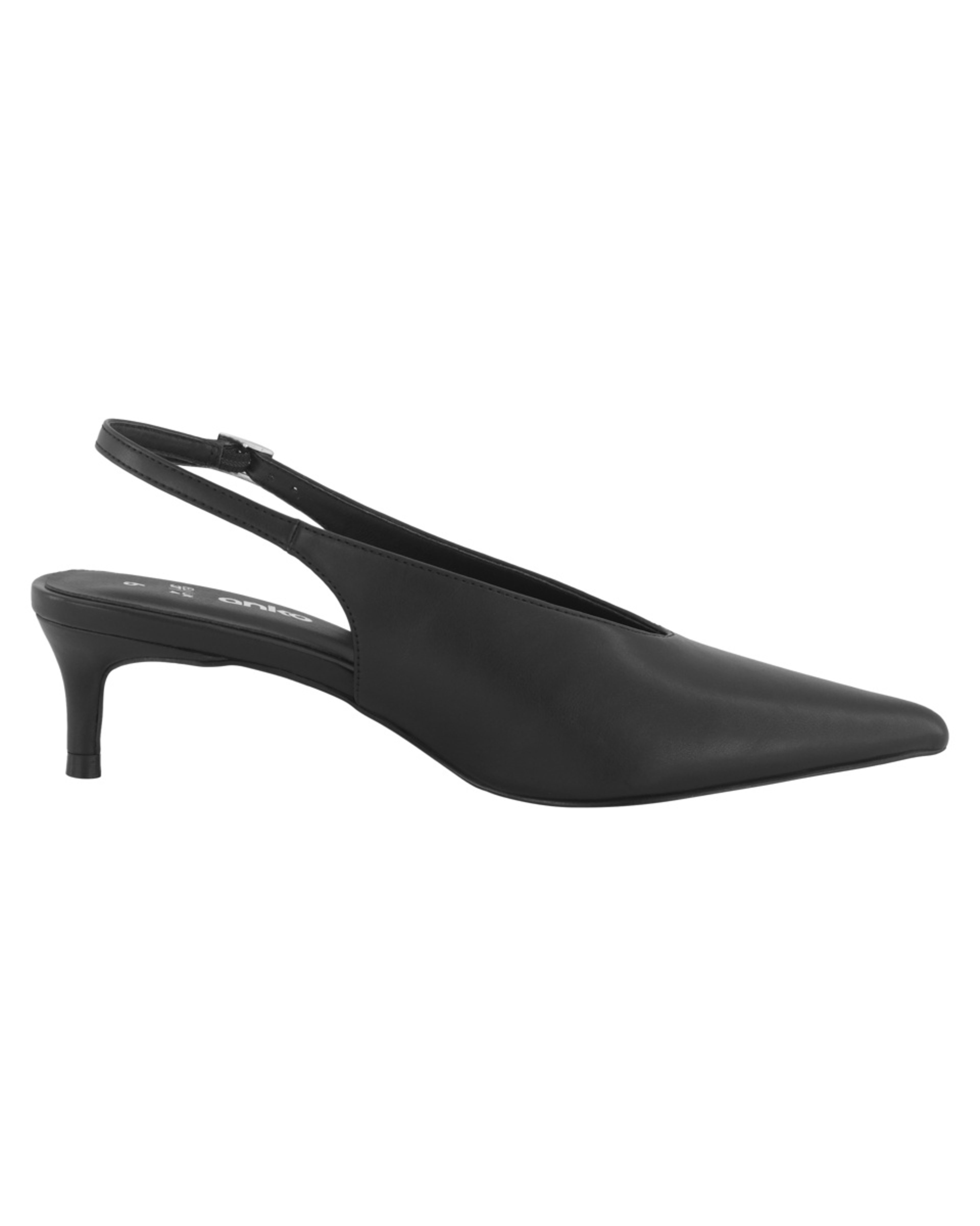 1 High Vamp Kitten Heels Black