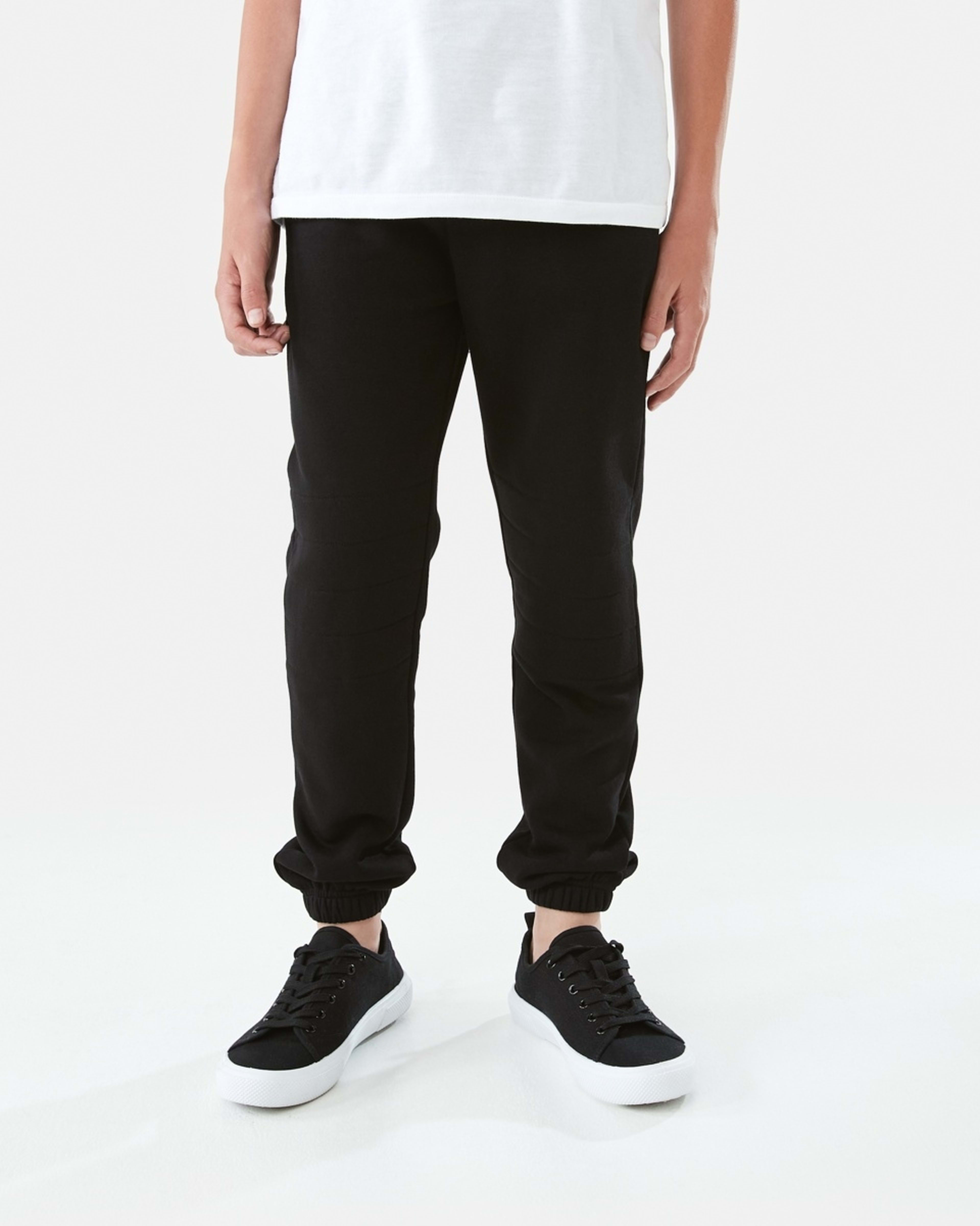 1 Knee Detail Trackpants Black
