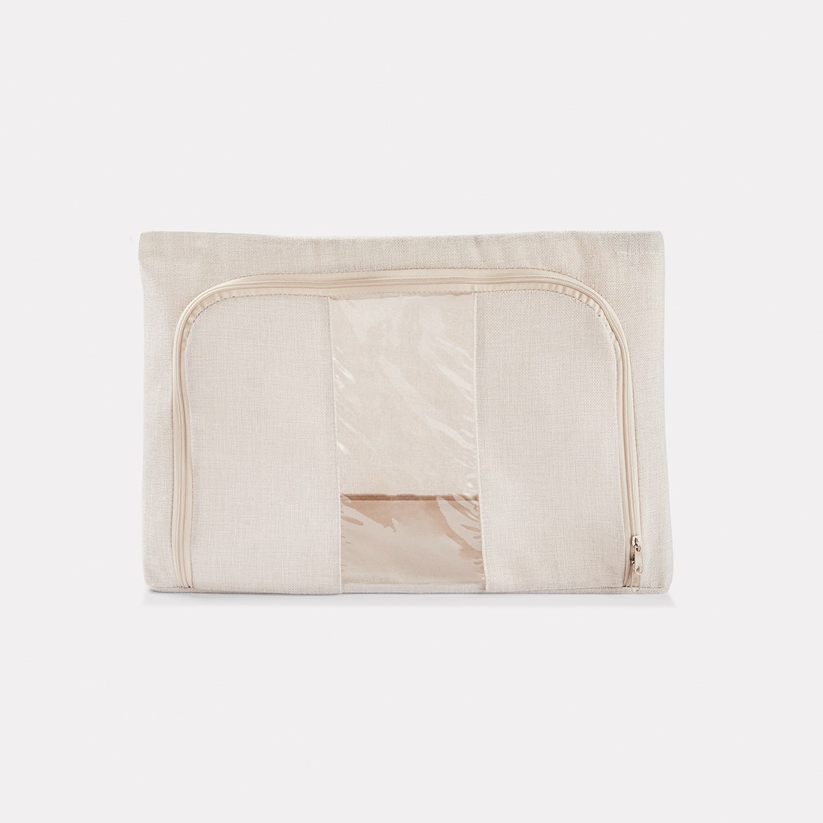 Linen Look Collapsible Box with Window Large Kmart