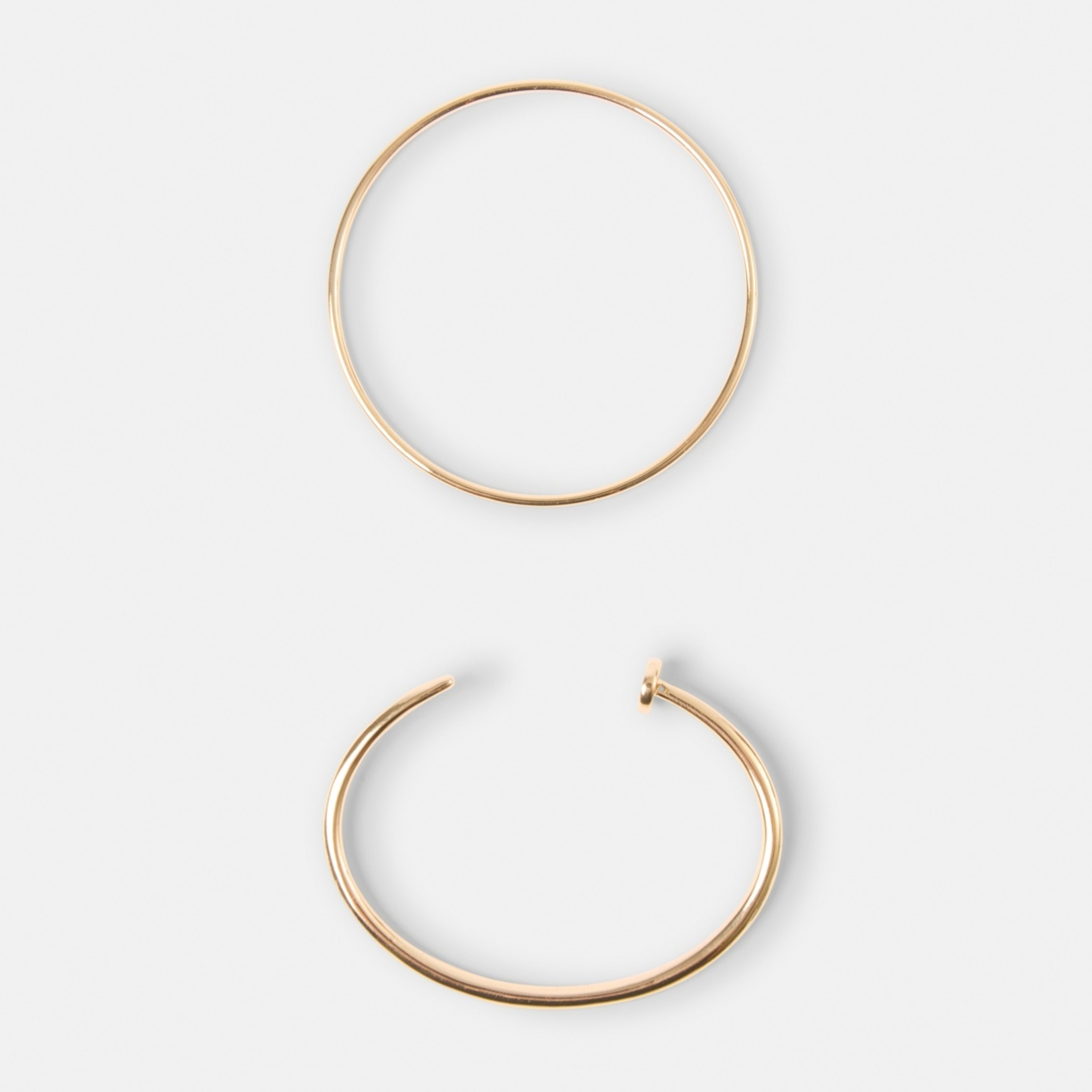 2 2 Pack Screw Bangles - Gold Tone, 2 of 4