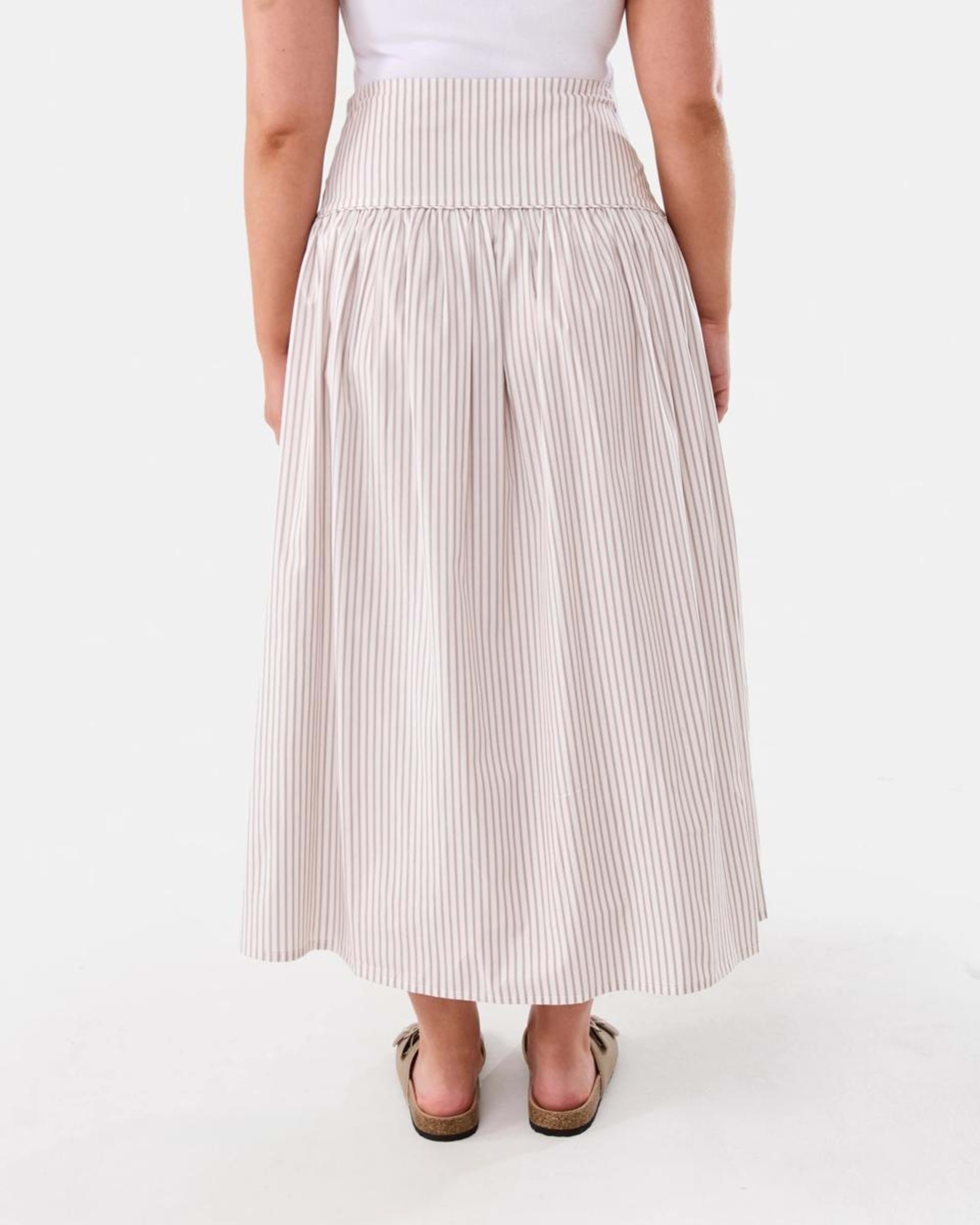 3 Yoke Maxi Skirt Mxd Stripe, 3 of 5