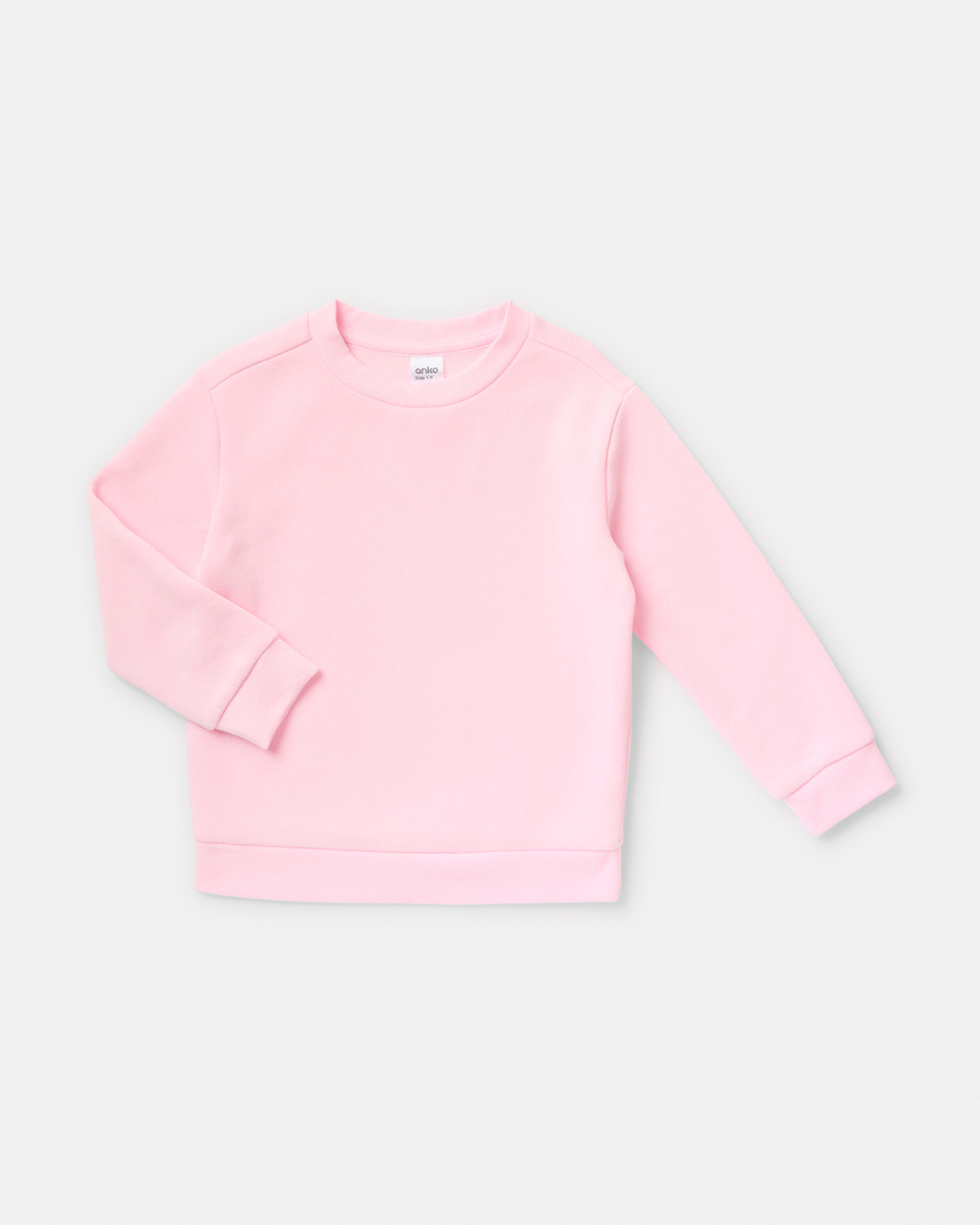 8 Basic Crew Neck Sweatshirt Light Pink, 8 of 9