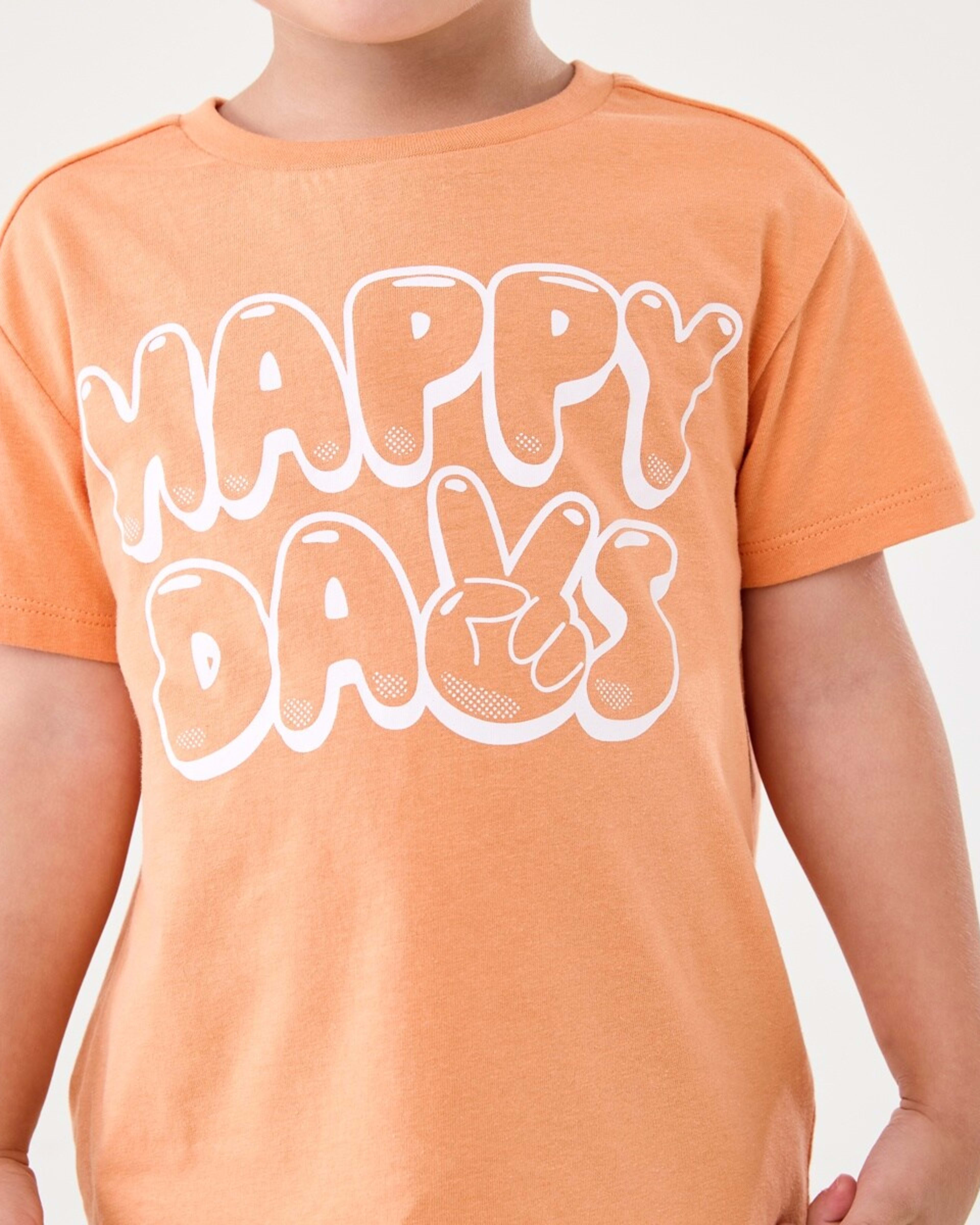 4 Chest Print T-shirt Org Happy, 4 of 8