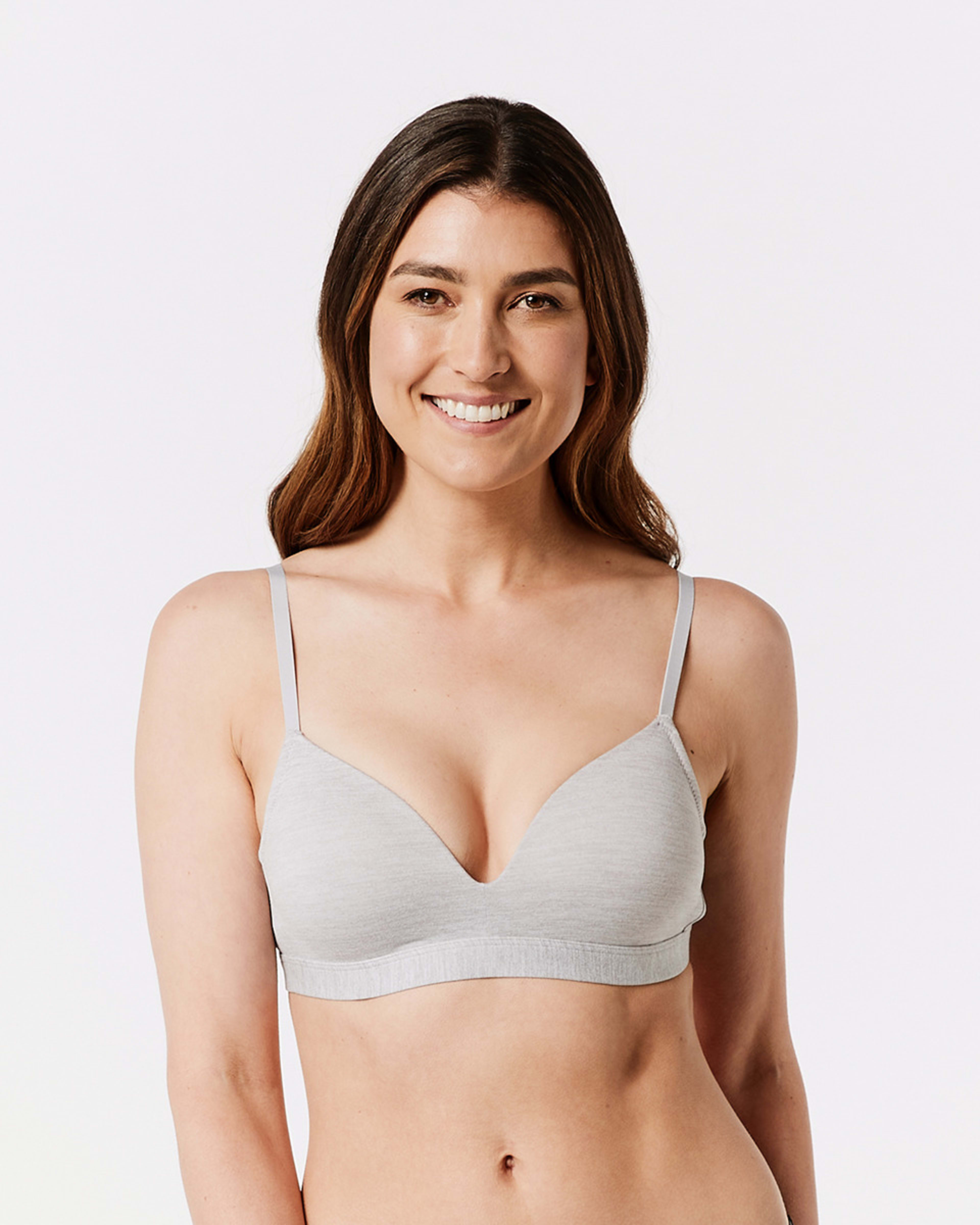 4 2 Pack Wirefree T-Shirt Bra SILVER MARLE, WHITE, 4 of 8